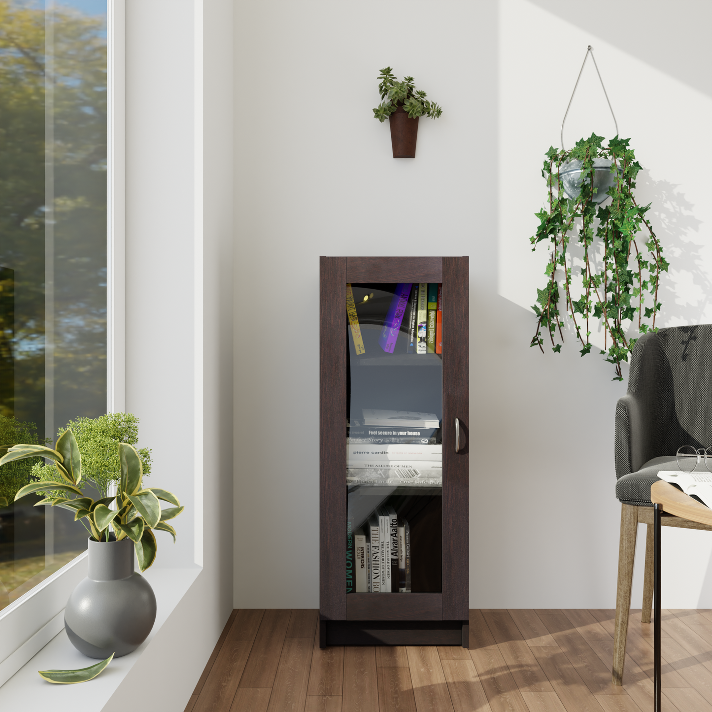 VIKI | BODHI | Bookrack / Bookshelves, Frosty White, Dark Wenge, Brussel Walnut VIKI FURNITURE Dark Wenge