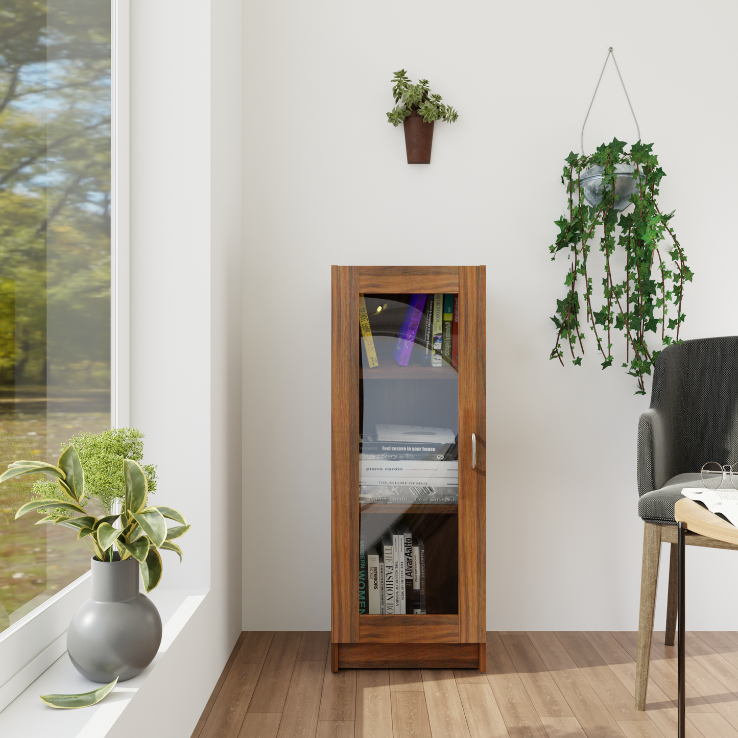 VIKI | BODHI | Bookrack / Bookshelves, Frosty White, Dark Wenge, Brussel Walnut VIKI FURNITURE Brussel Walnut