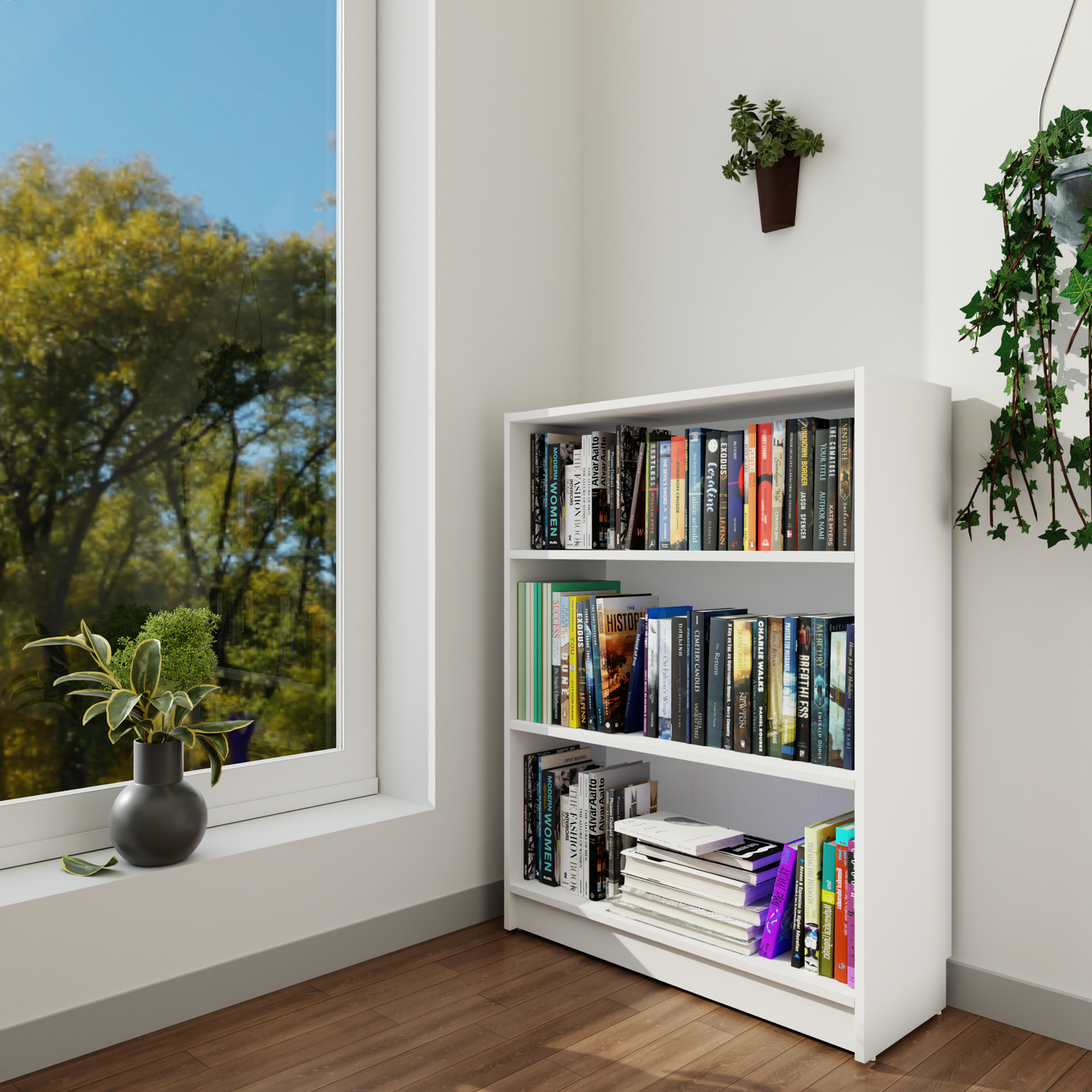 VIKI | BODHI | Bookrack / Bookshelves, Frosty White, Dark Wenge, Brussel Walnut  VIKI FURNITURE   