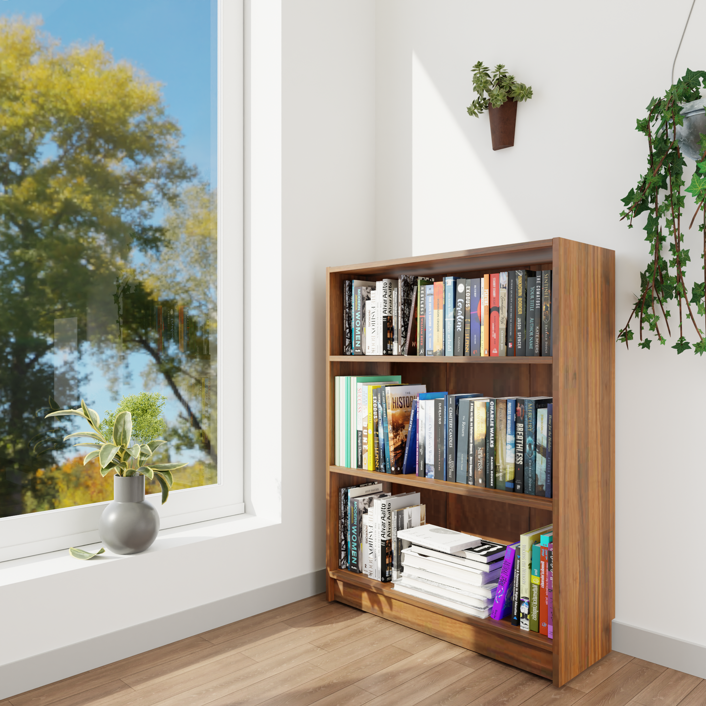 VIKI | BODHI | Bookrack / Bookshelves, Frosty White, Dark Wenge, Brussel Walnut  VIKI FURNITURE   