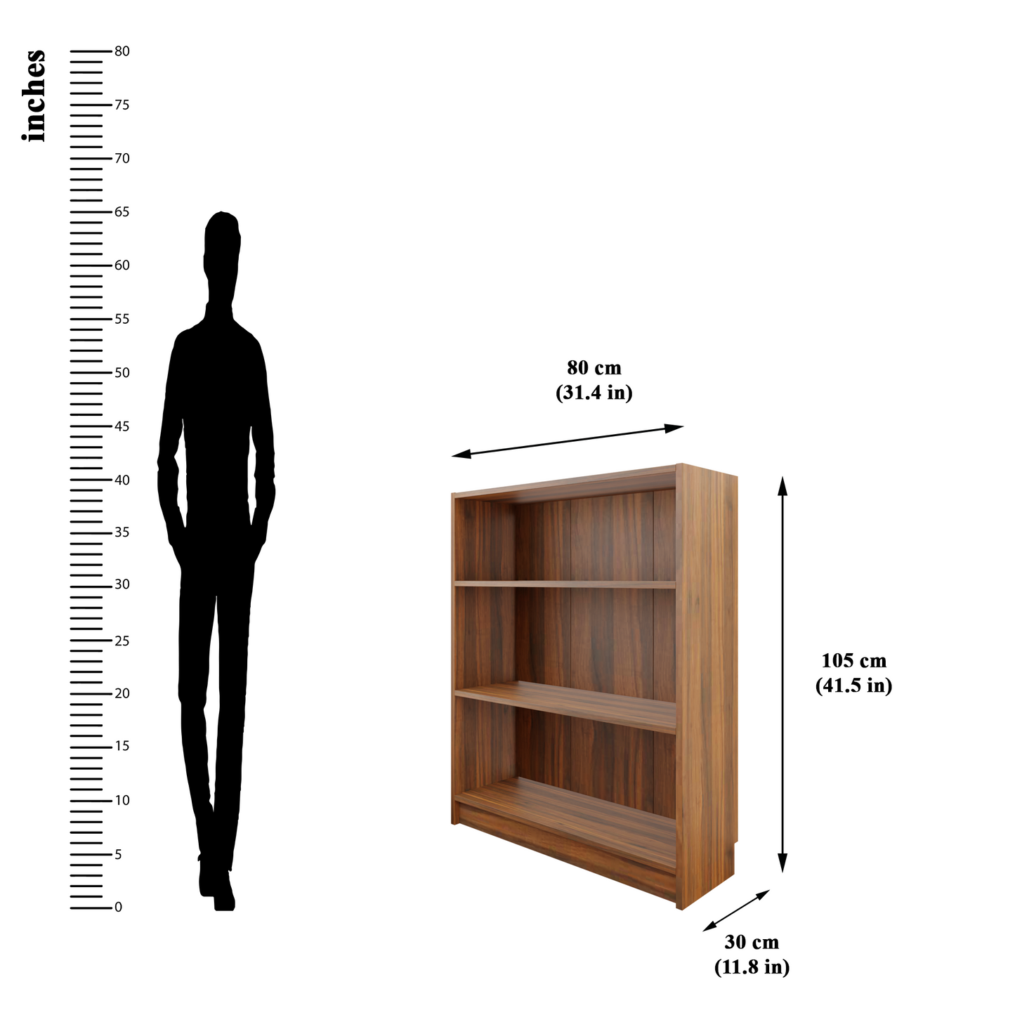 VIKI | BODHI | Bookrack / Bookshelves, Frosty White, Dark Wenge, Brussel Walnut  VIKI FURNITURE   