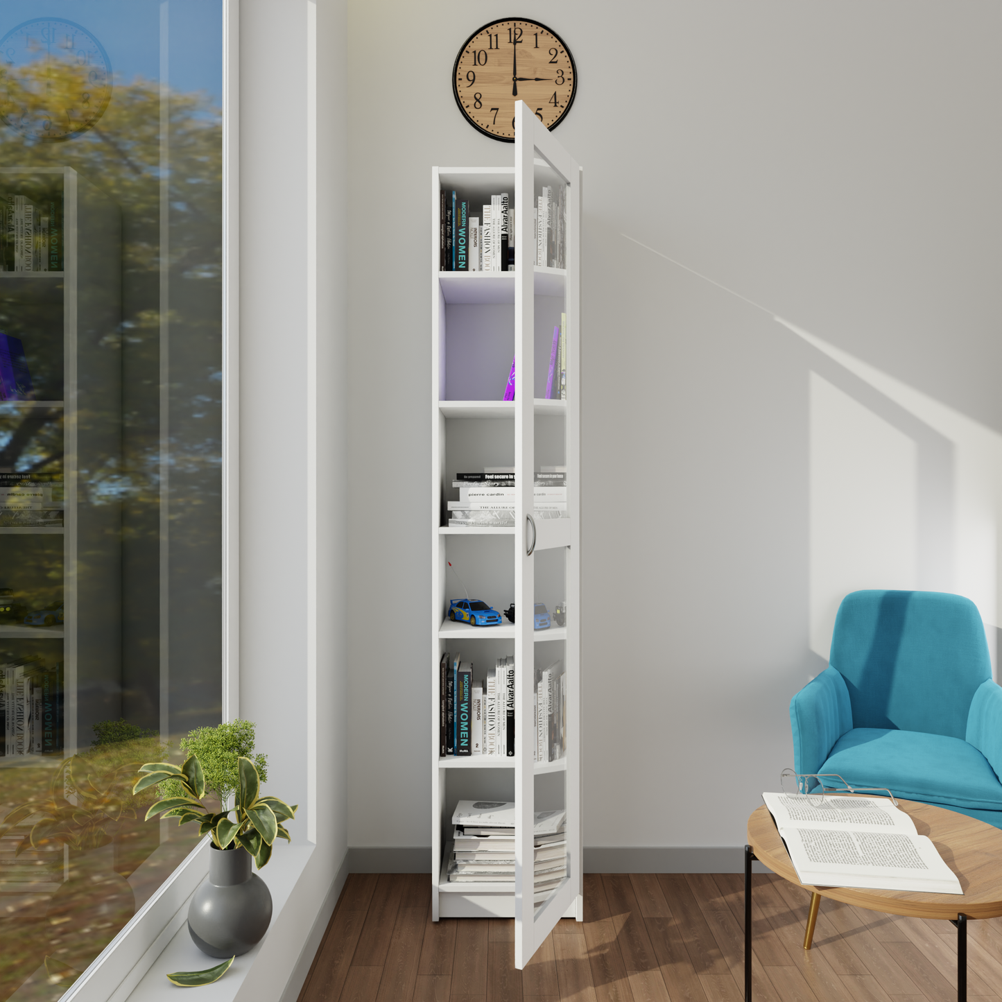 VIKI | BODHI | Bookrack / Bookshelves, Frosty White, Dark Wenge, Brussel Walnut VIKI FURNITURE