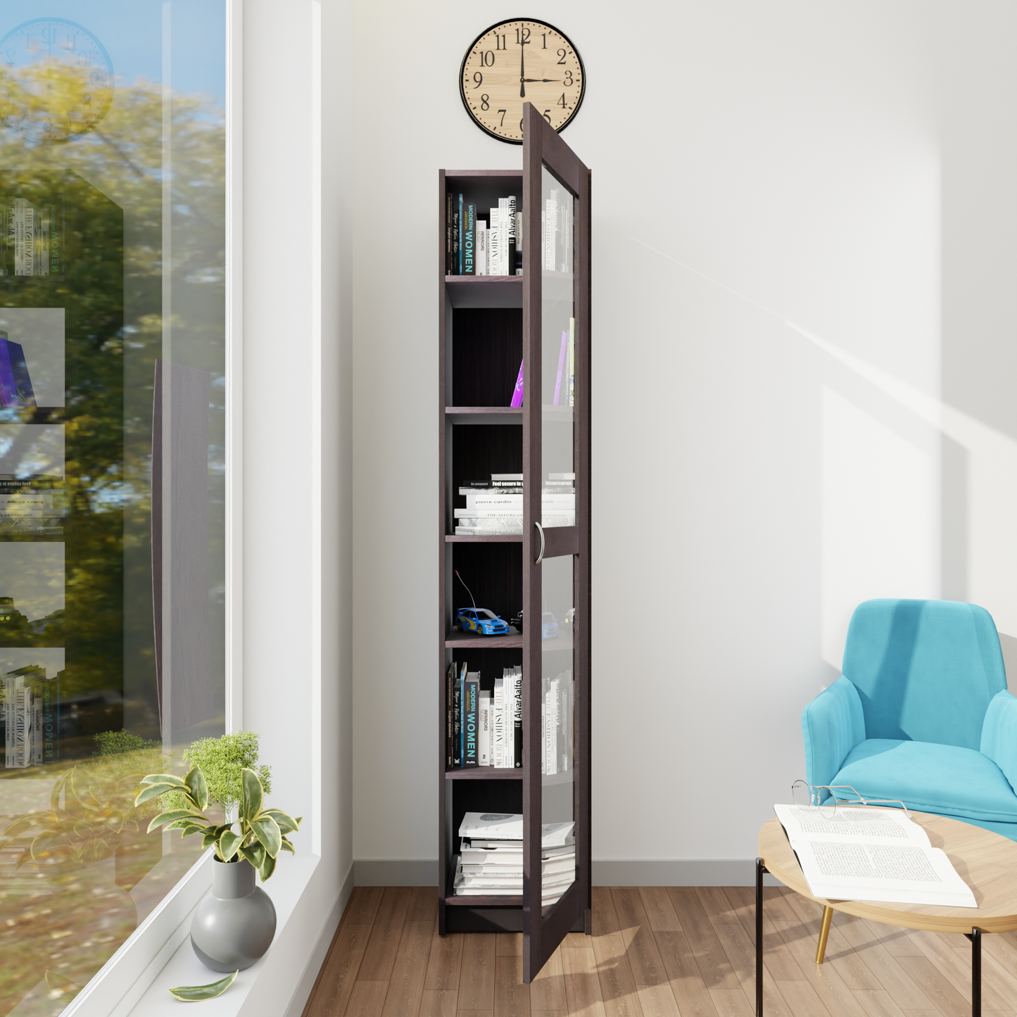 VIKI | BODHI | Bookrack / Bookshelves, Frosty White, Dark Wenge, Brussel Walnut VIKI FURNITURE