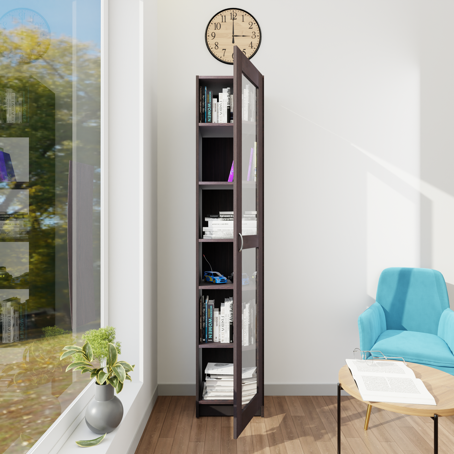 VIKI | BODHI | Bookrack / Bookshelves, Frosty White, Dark Wenge, Brussel Walnut  VIKI FURNITURE   