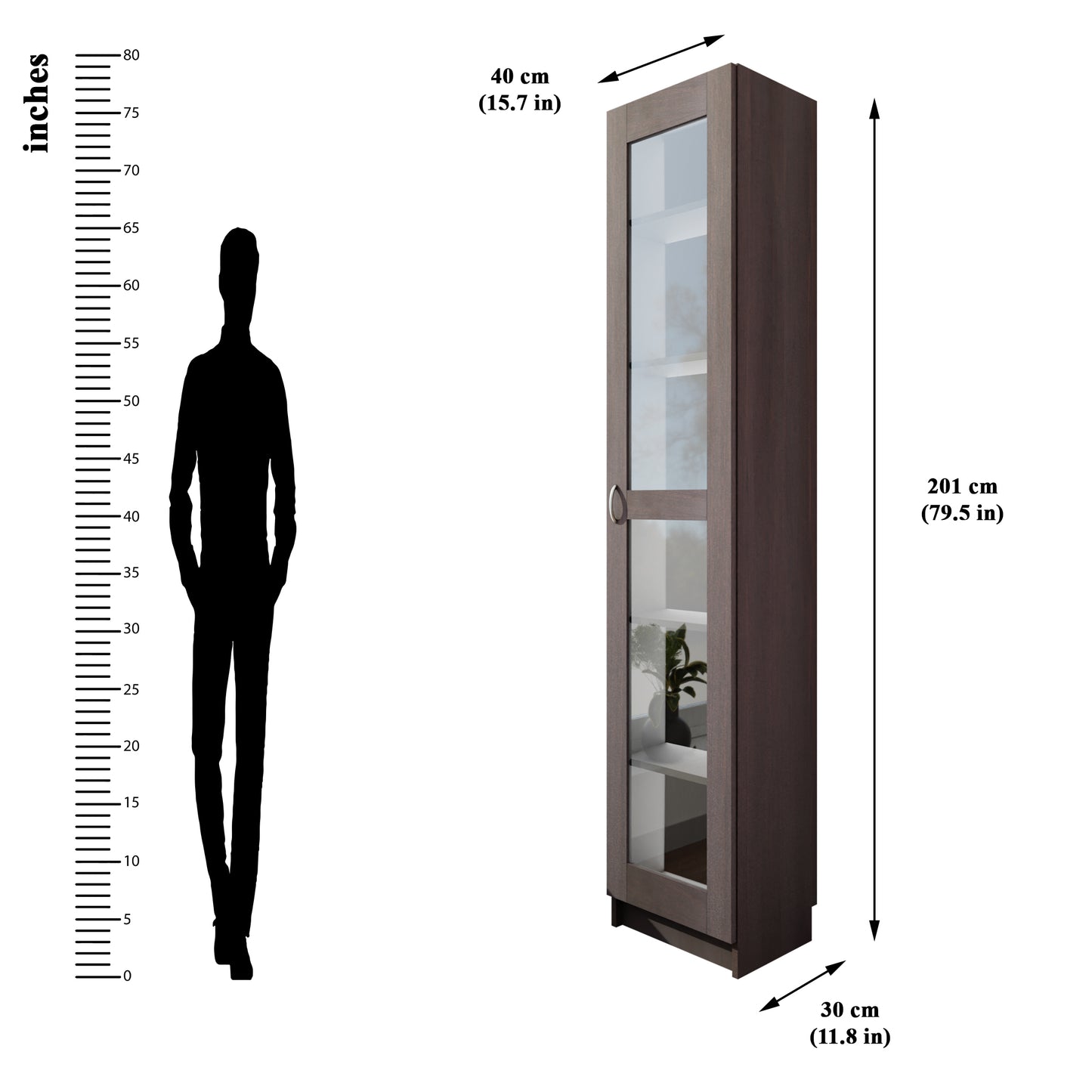 VIKI | BODHI | Bookrack / Bookshelves, Frosty White, Dark Wenge, Brussel Walnut VIKI FURNITURE