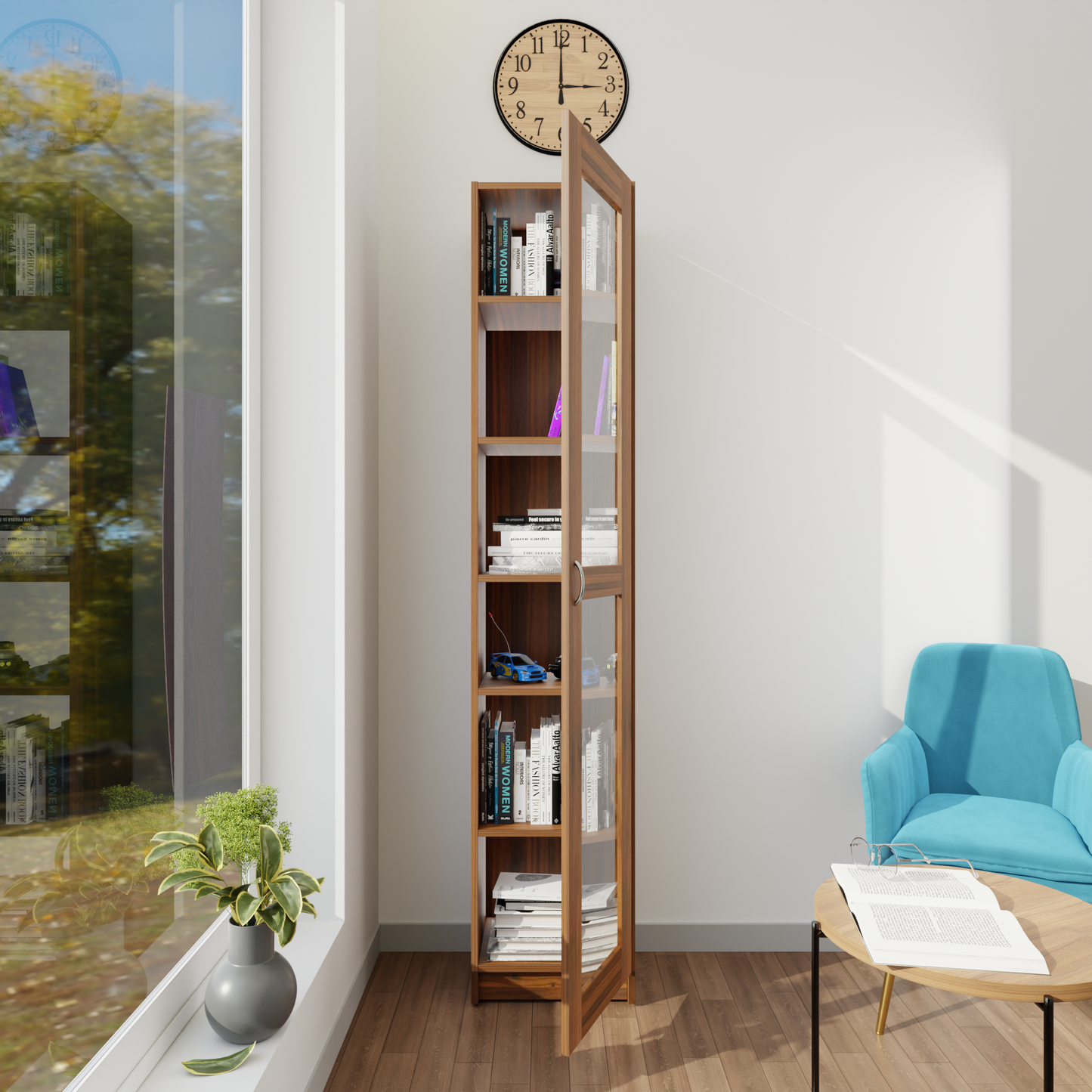 VIKI | BODHI | Bookrack / Bookshelves, Frosty White, Dark Wenge, Brussel Walnut VIKI FURNITURE