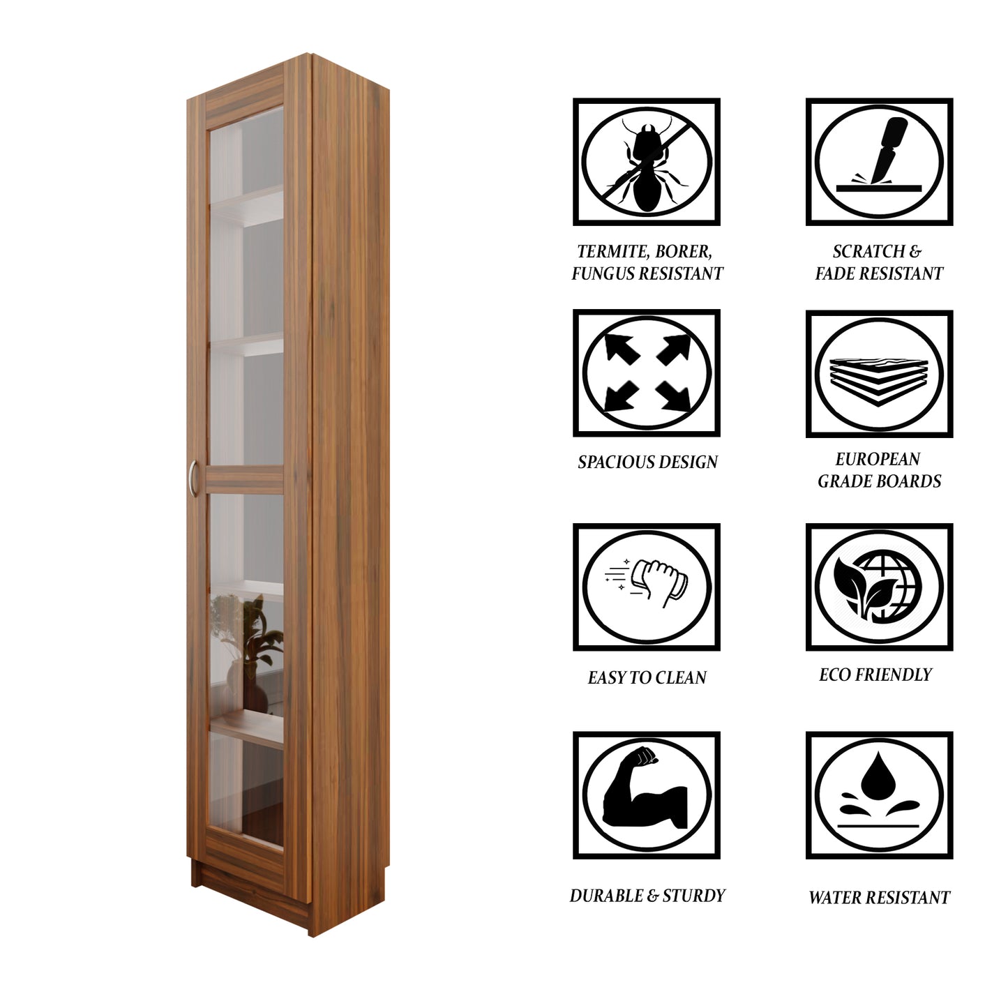 VIKI | BODHI | Bookrack / Bookshelves, Frosty White, Dark Wenge, Brussel Walnut VIKI FURNITURE