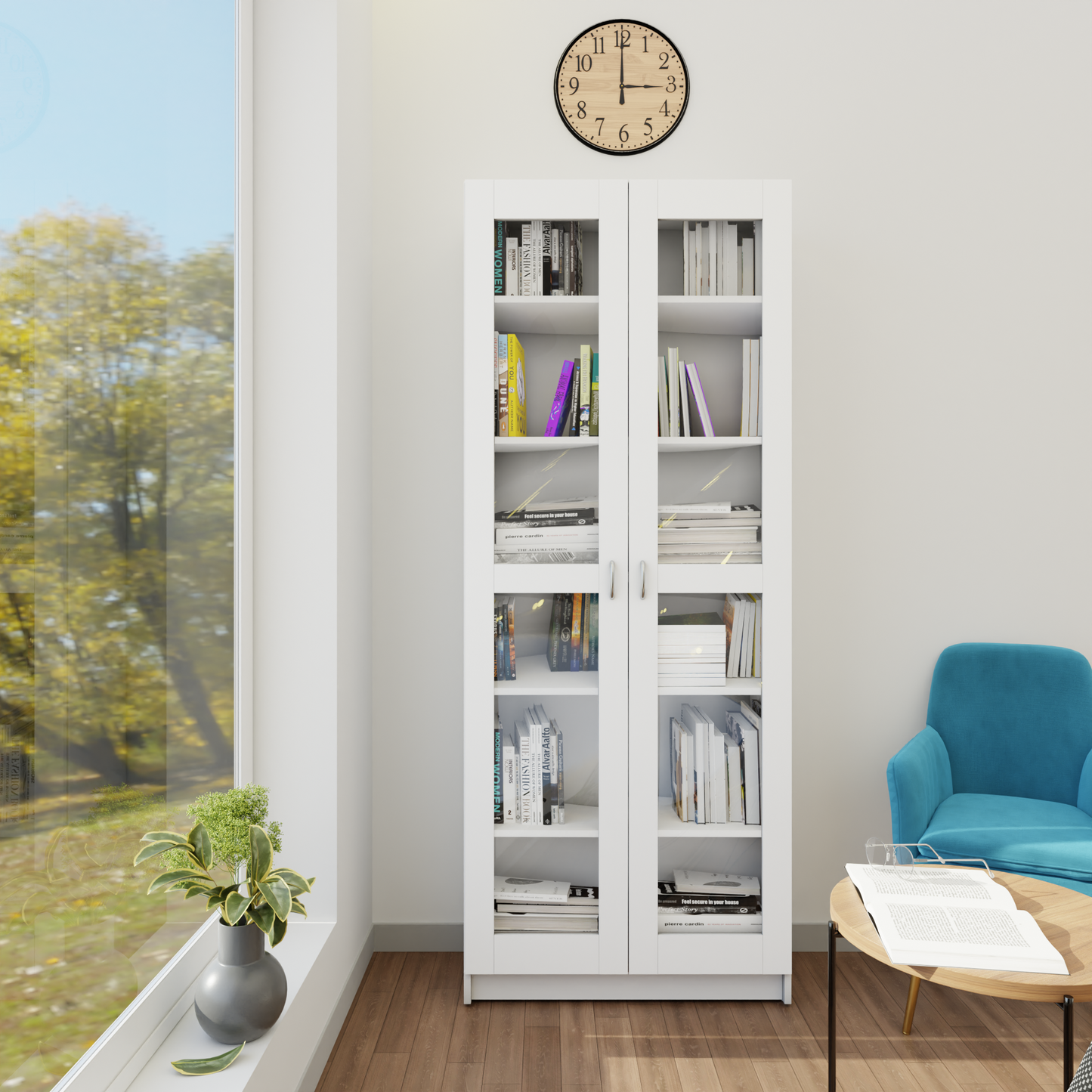 VIKI | BODHI | Bookrack / Bookshelves, Frosty White, Dark Wenge, Brussel Walnut VIKI FURNITURE Frosty White