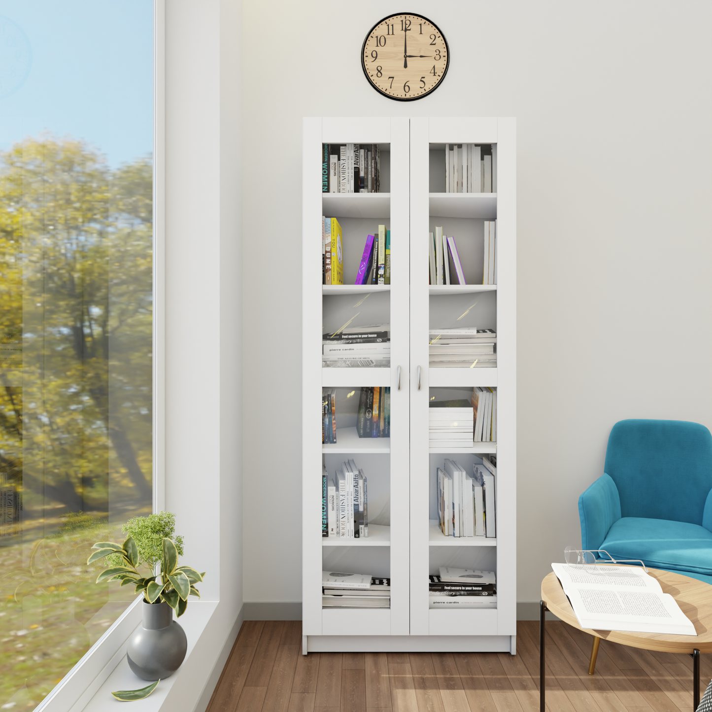 VIKI | BODHI | Bookrack / Bookshelves, Frosty White, Dark Wenge, Brussel Walnut  VIKI FURNITURE Frosty White  