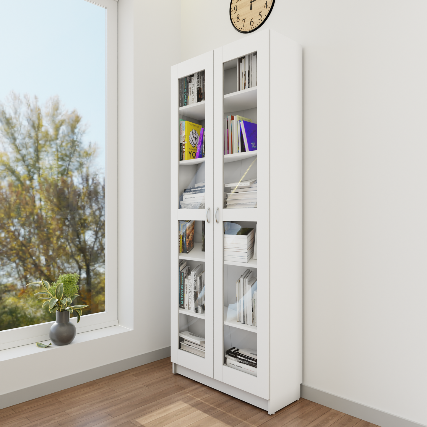 VIKI | BODHI | Bookrack / Bookshelves, Frosty White, Dark Wenge, Brussel Walnut VIKI FURNITURE