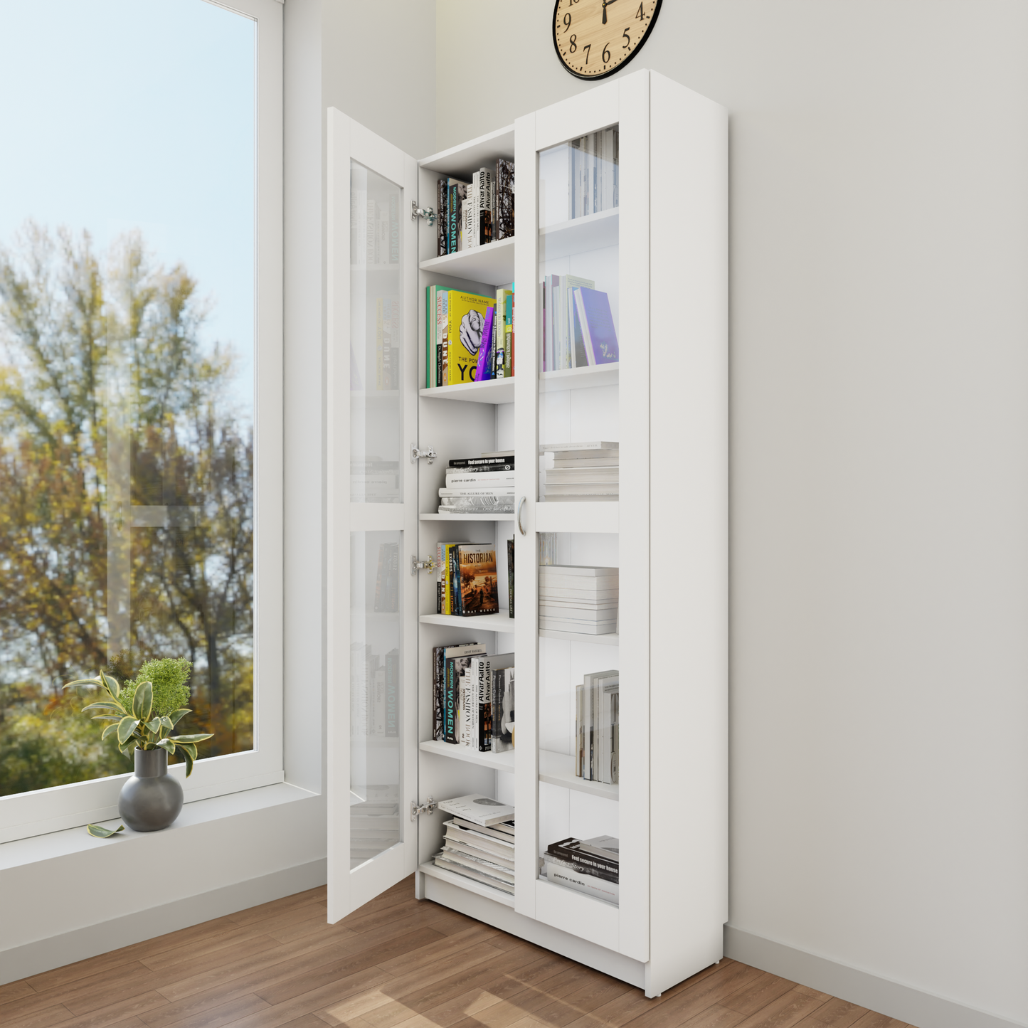 VIKI | BODHI | Bookrack / Bookshelves, Frosty White, Dark Wenge, Brussel Walnut VIKI FURNITURE