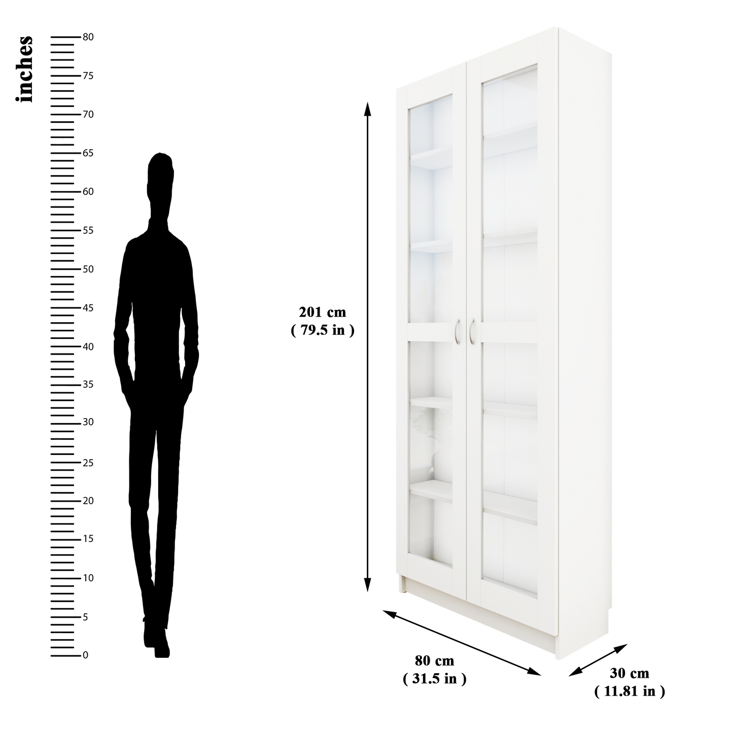 VIKI | BODHI | Bookrack / Bookshelves, Frosty White, Dark Wenge, Brussel Walnut VIKI FURNITURE