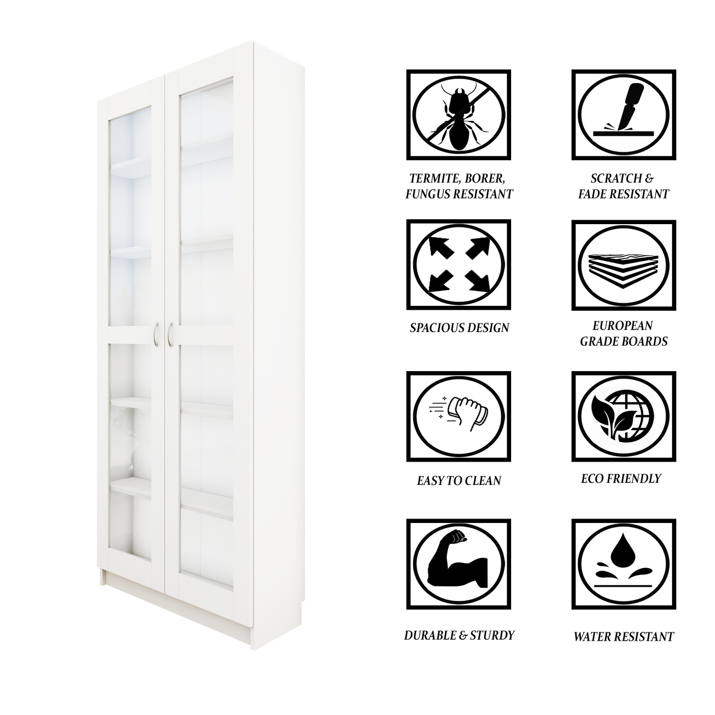 VIKI | BODHI | Bookrack / Bookshelves, Frosty White, Dark Wenge, Brussel Walnut VIKI FURNITURE