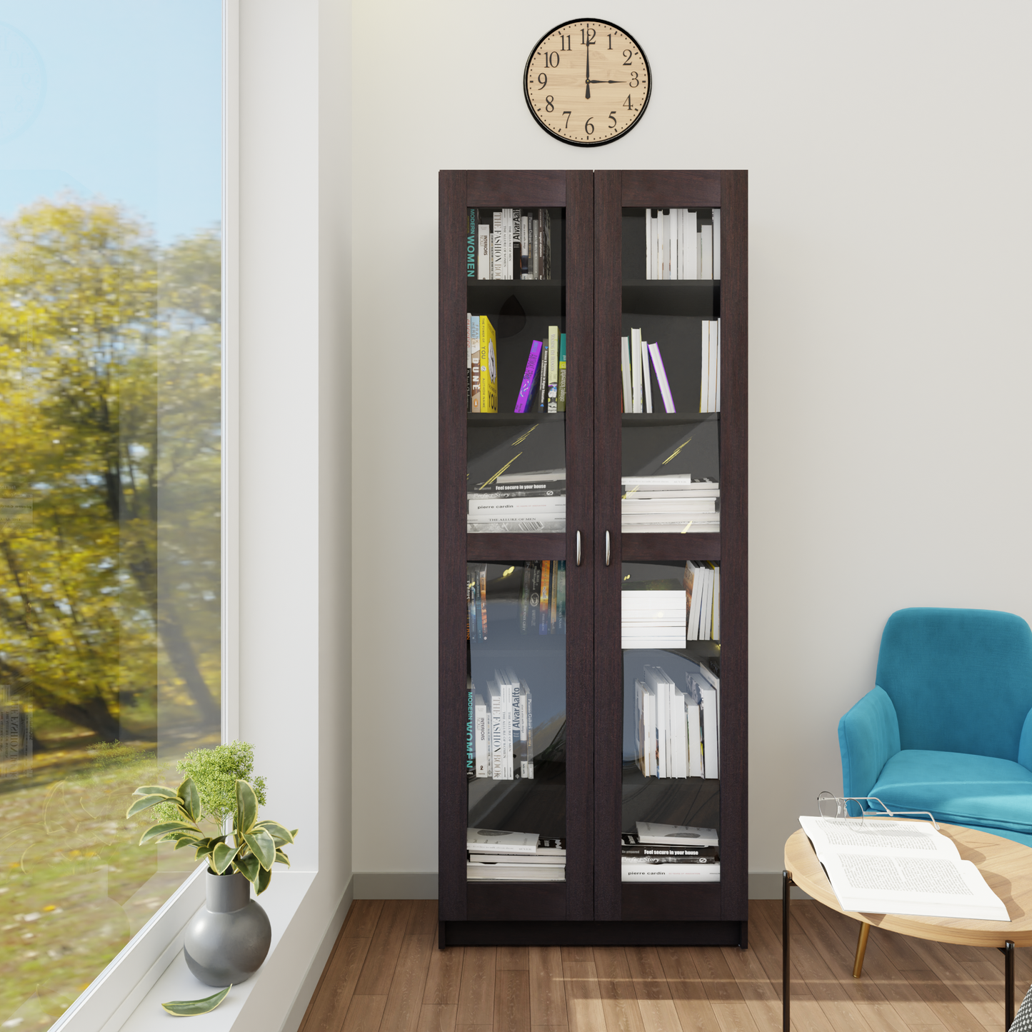 VIKI | BODHI | Bookrack / Bookshelves, Frosty White, Dark Wenge, Brussel Walnut VIKI FURNITURE Dark Wenge