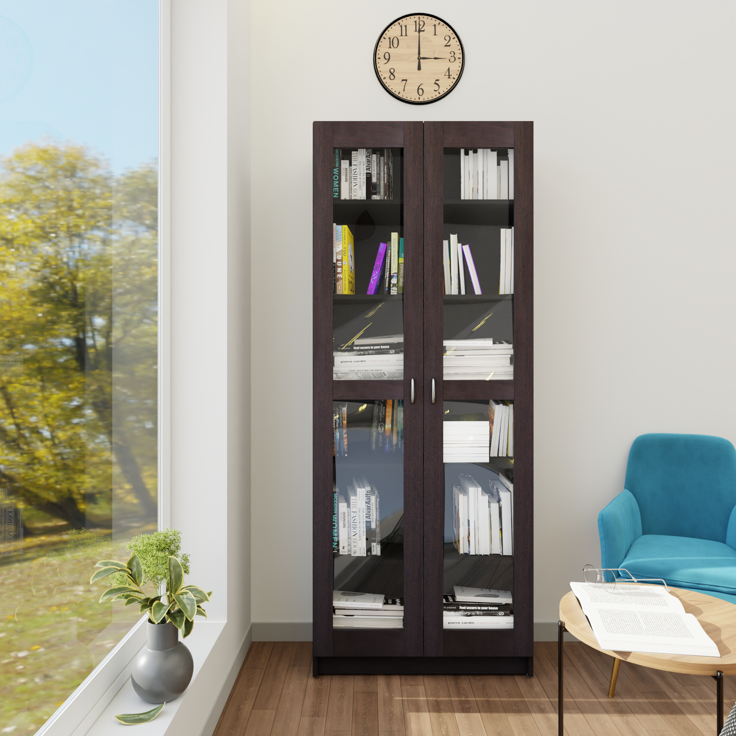 VIKI | BODHI | Bookrack / Bookshelves, Frosty White, Dark Wenge, Brussel Walnut  VIKI FURNITURE Dark Wenge  