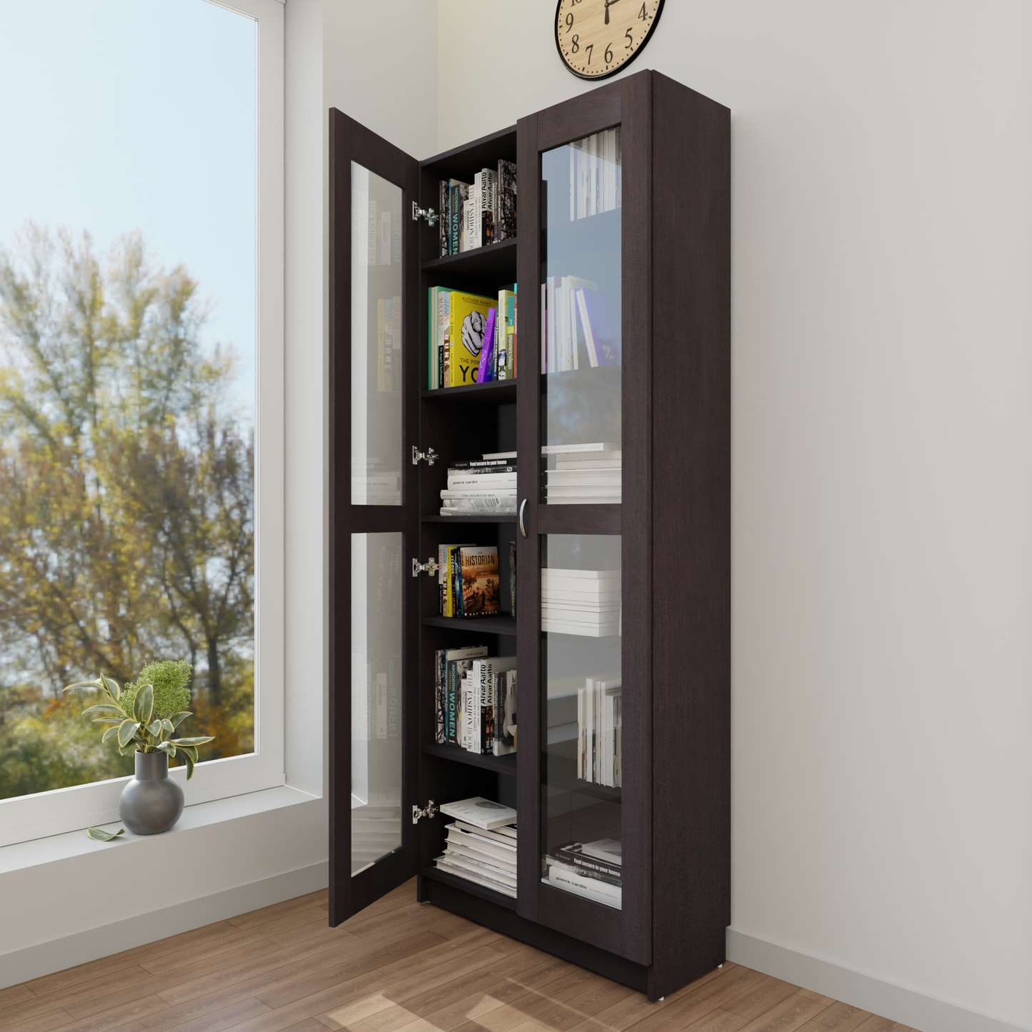 VIKI | BODHI | Bookrack / Bookshelves, Frosty White, Dark Wenge, Brussel Walnut VIKI FURNITURE