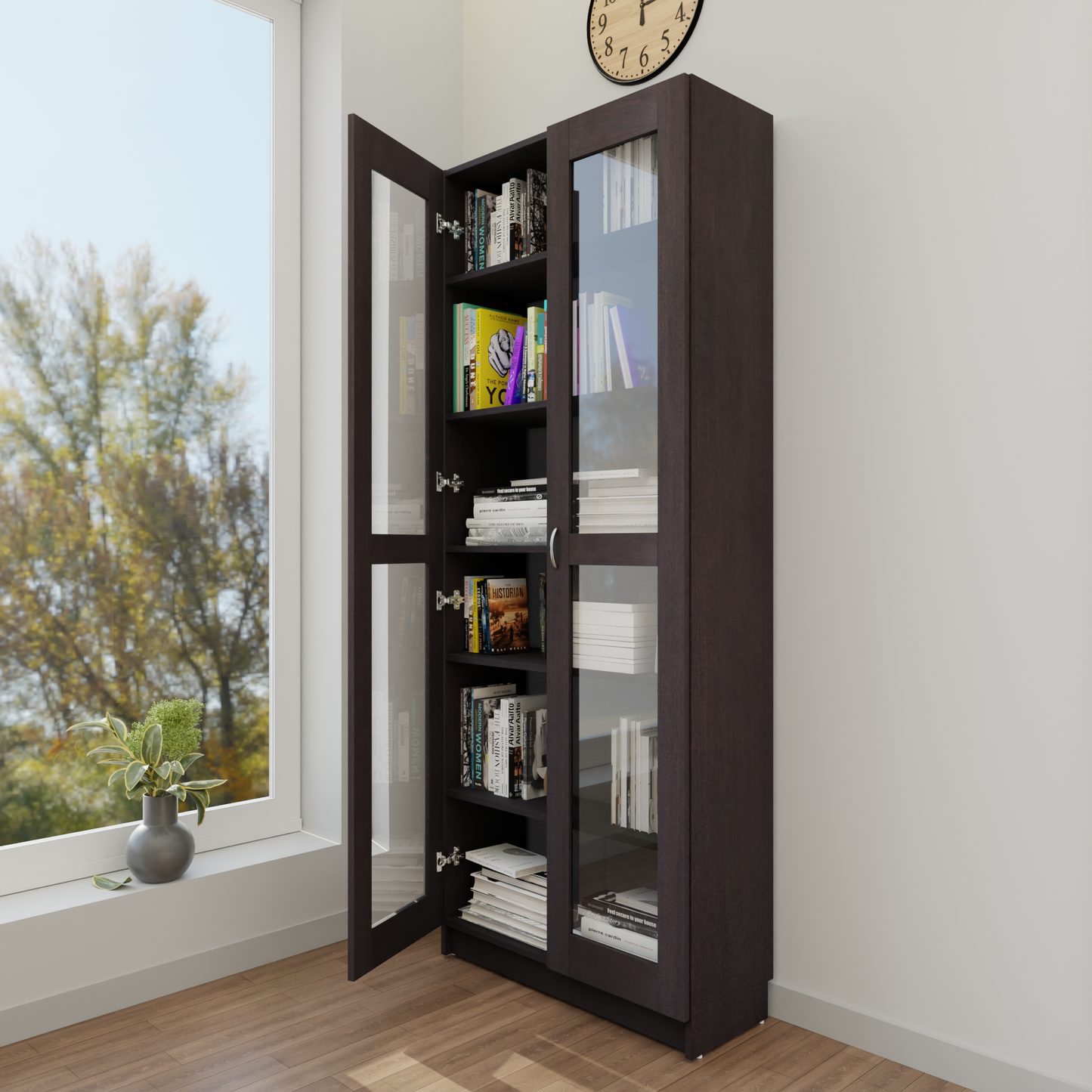 VIKI | BODHI | Bookrack / Bookshelves, Frosty White, Dark Wenge, Brussel Walnut  VIKI FURNITURE   