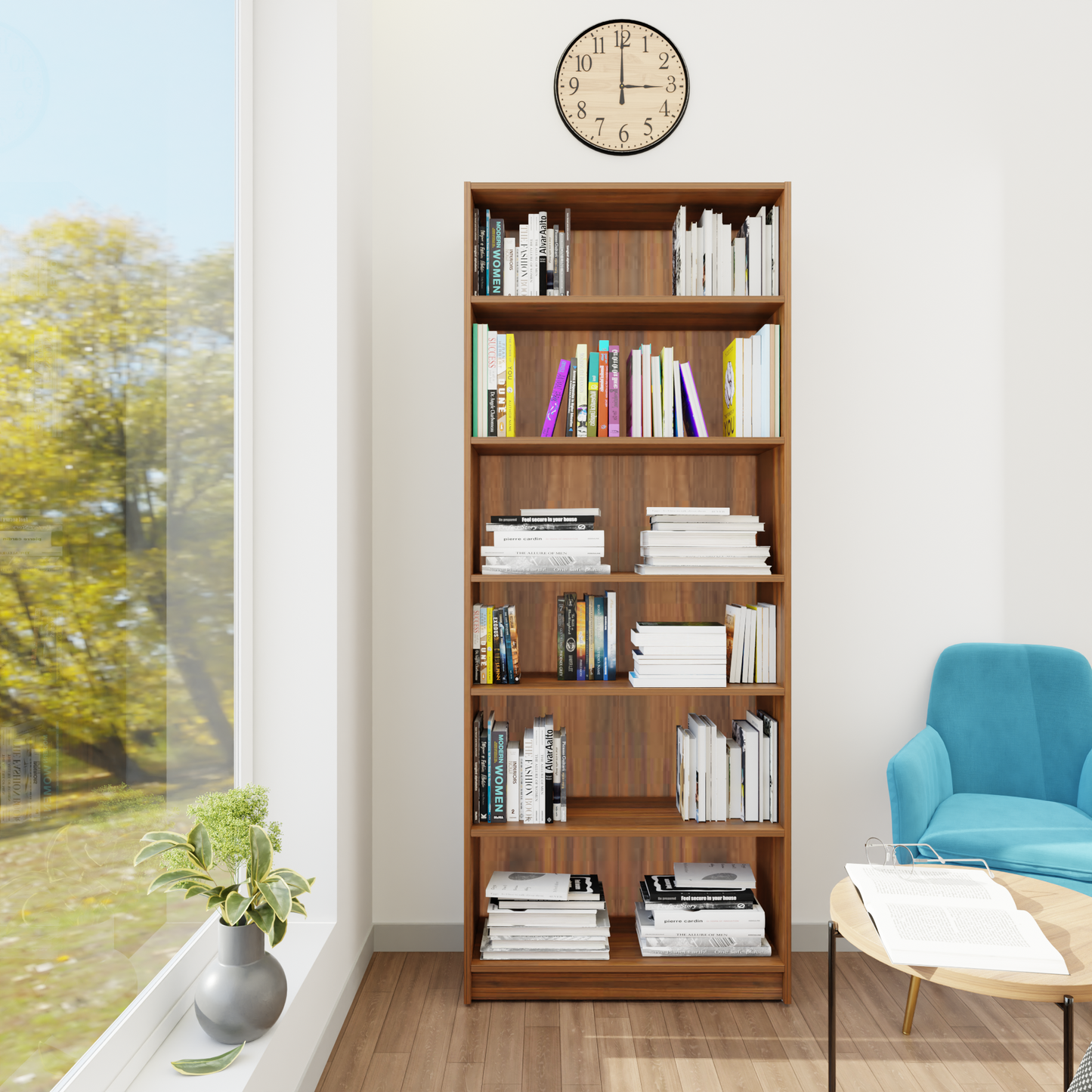 VIKI | BODHI | Bookrack / Bookshelves, Frosty White, Dark Wenge, Brussel Walnut  VIKI FURNITURE Brussel Walnut  