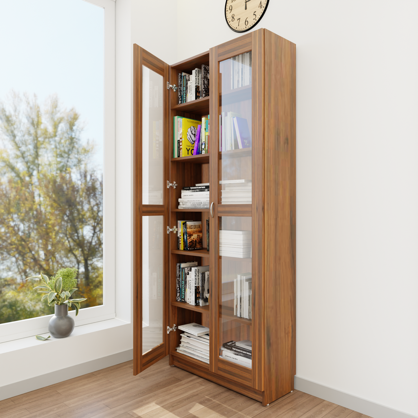 VIKI | BODHI | Bookrack / Bookshelves, Frosty White, Dark Wenge, Brussel Walnut VIKI FURNITURE