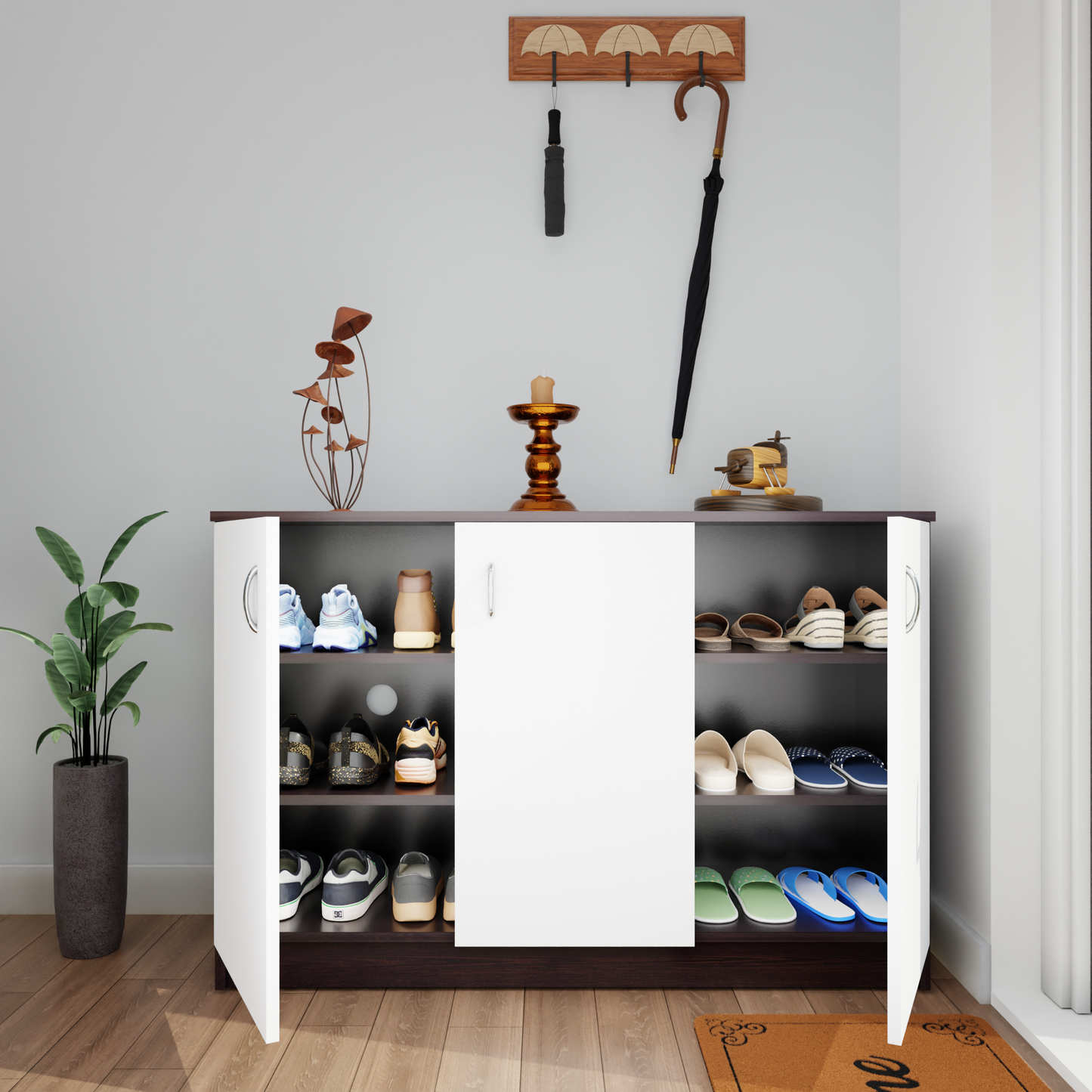 KAYA | Three Door Shoe Rack  VIKI FURNITURE   