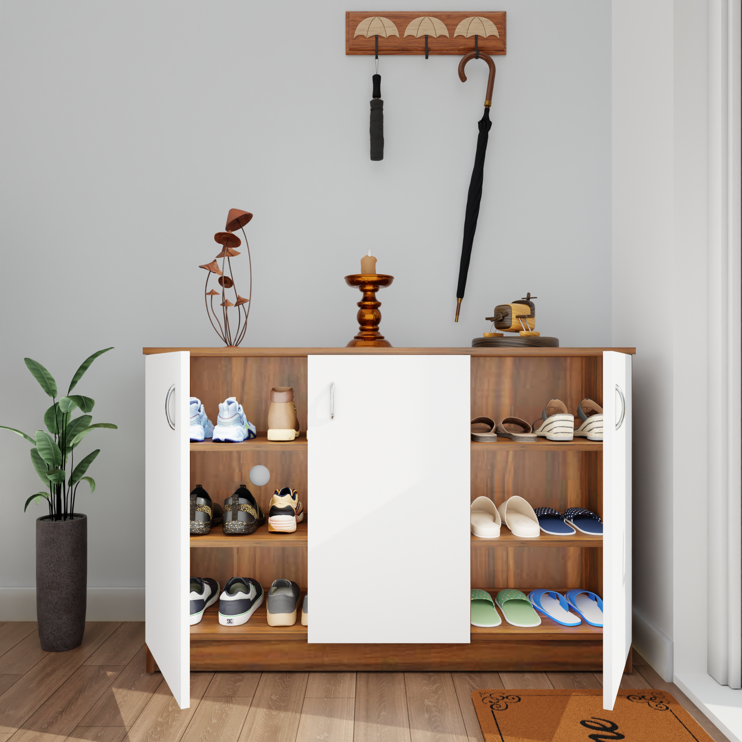 KAYA | Three Door Shoe Rack  VIKI FURNITURE   