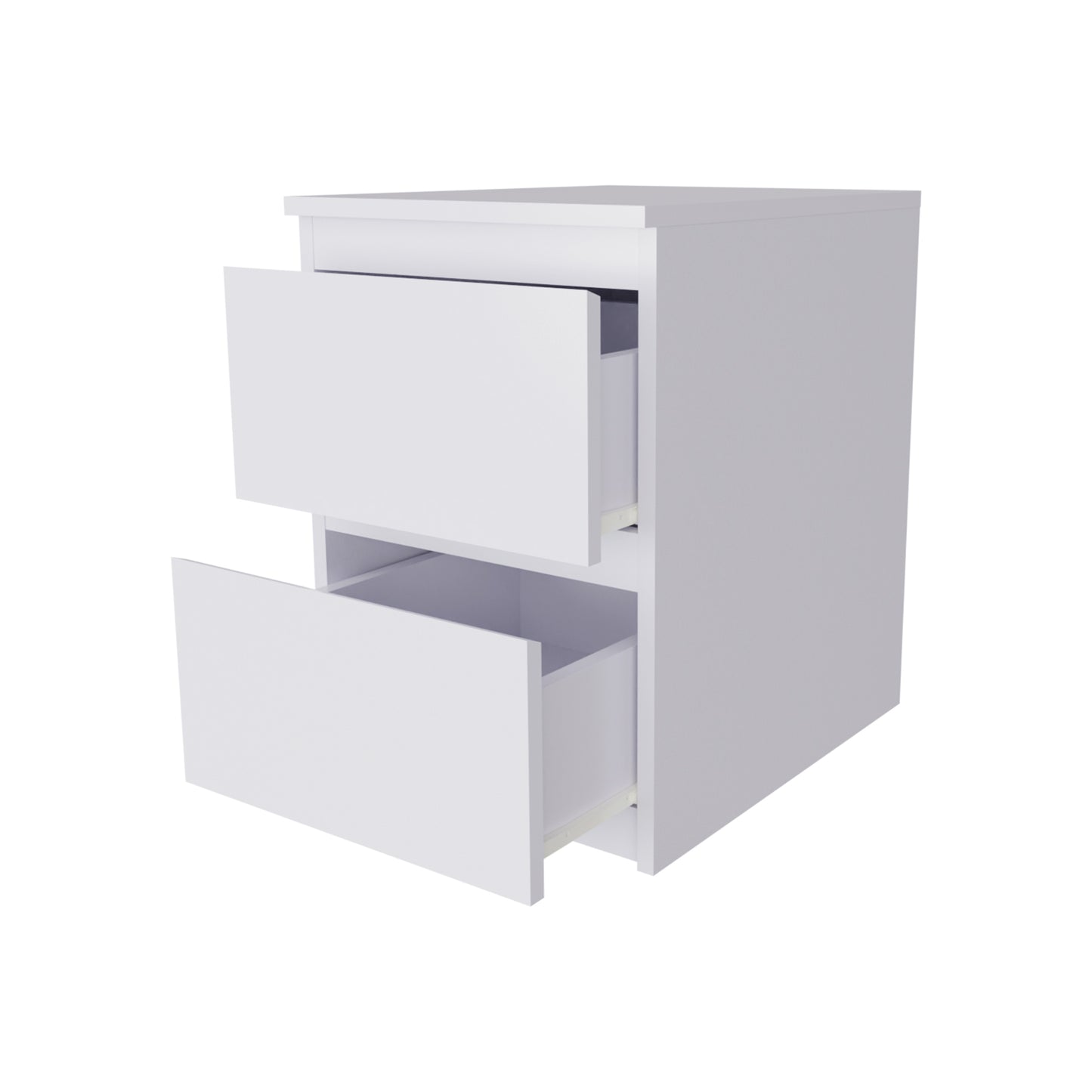 PARA | Chest of 2 Drawer, Frosty white, Dark Wenge and Brussel Walnut | Suede Finish Drawer Units VIKI FURNITURE
