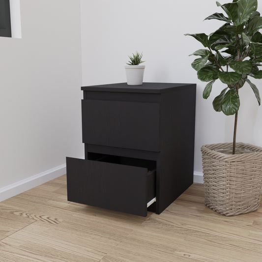 PARA | Chest of 2 Drawer, Frosty white, Dark Wenge and Brussel Walnut | Suede Finish Drawer Units VIKI FURNITURE Dark Wenge