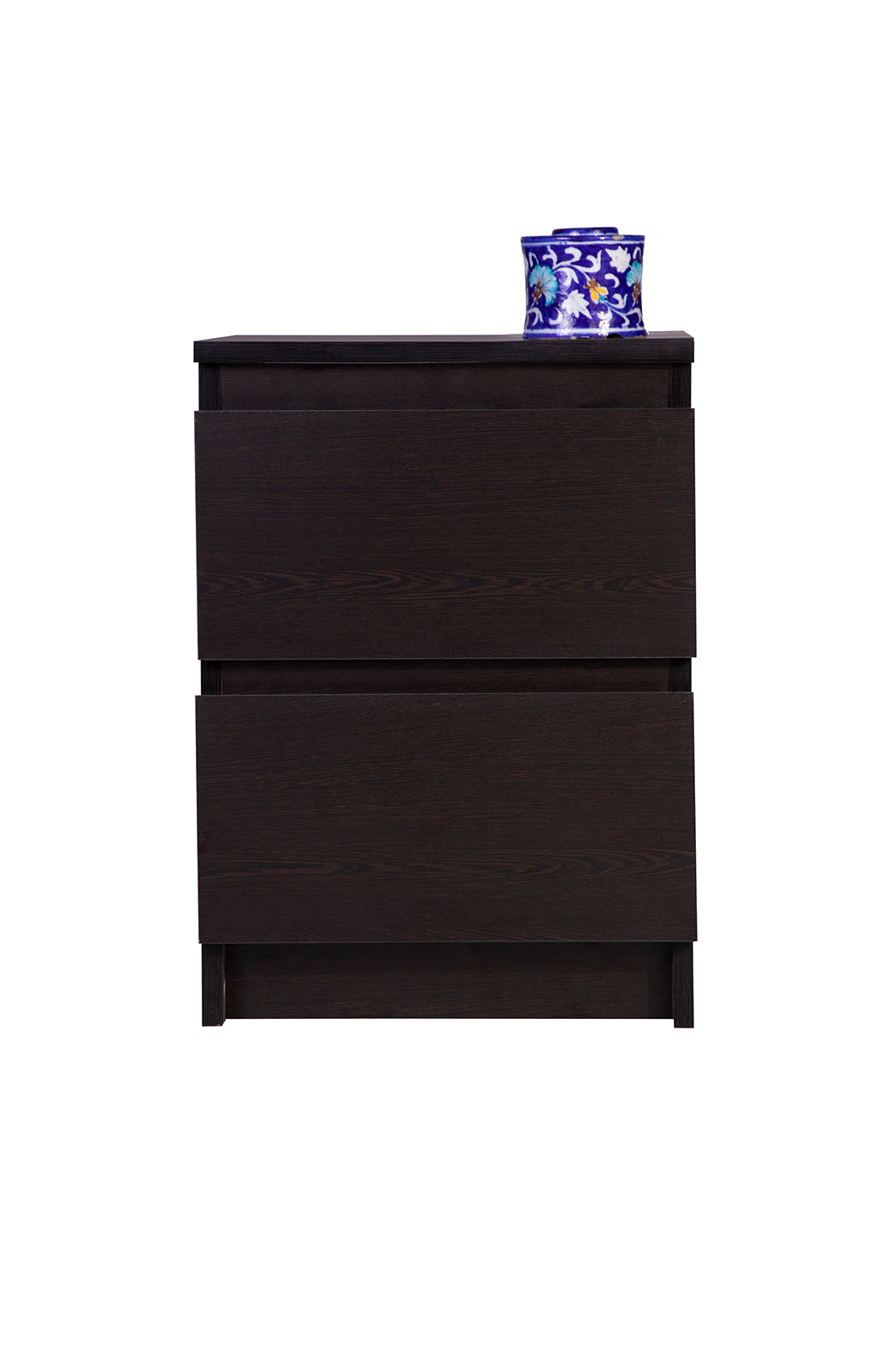 PARA | Chest of 2 Drawer, Frosty white, Dark Wenge and Brussel Walnut | Suede Finish Drawer Units VIKI FURNITURE