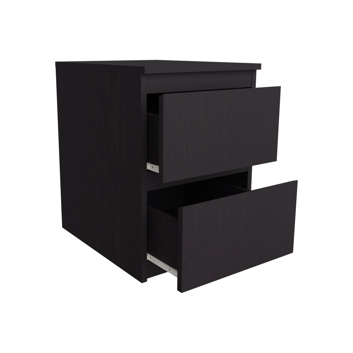 PARA | Chest of 2 Drawer, Frosty white, Dark Wenge and Brussel Walnut | Suede Finish Drawer Units VIKI FURNITURE