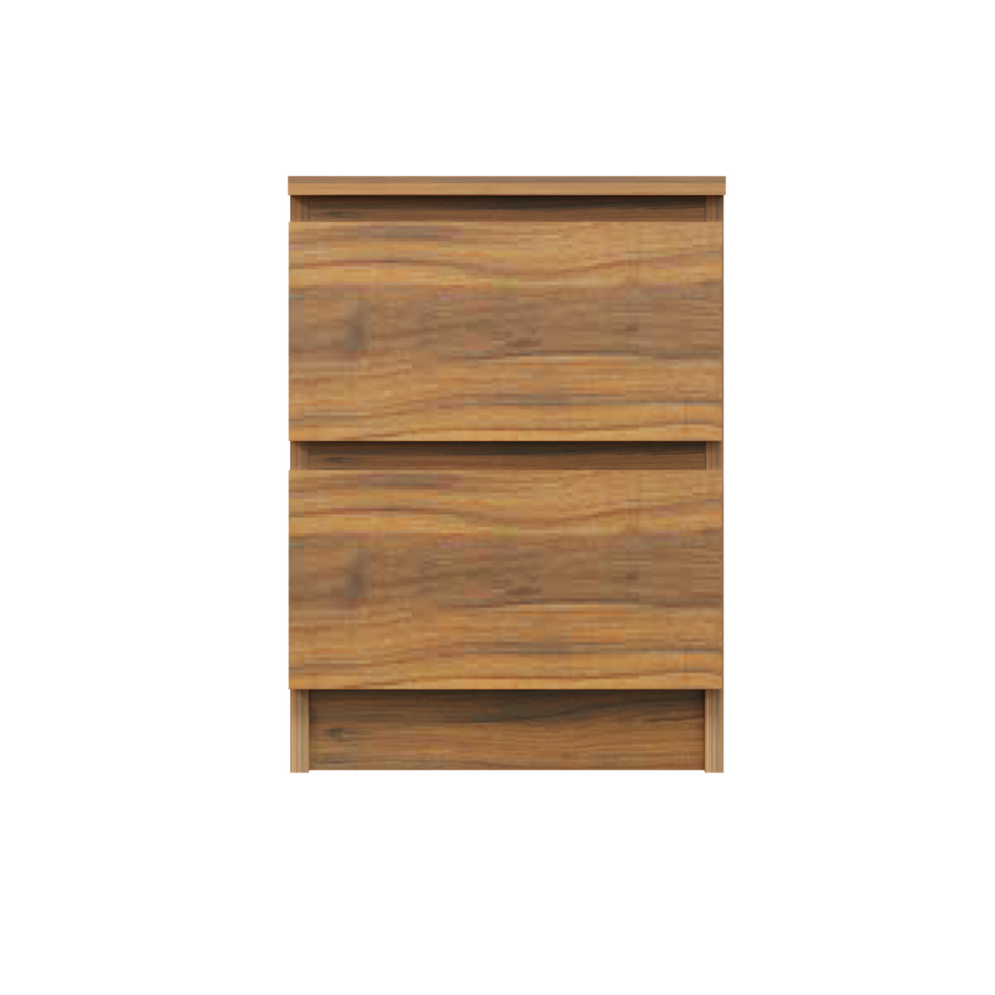 PARA | Chest of 2 Drawer, Frosty white, Dark Wenge and Brussel Walnut | Suede Finish Drawer Units VIKI FURNITURE