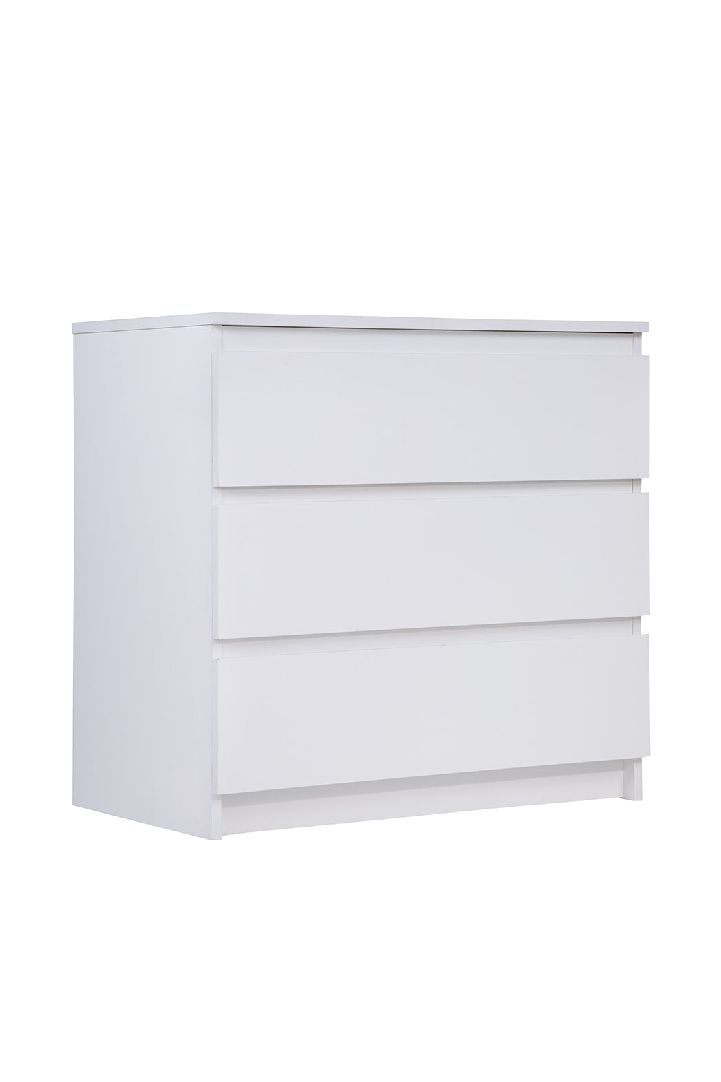 PARA | Chest of 3 Drawer, Frosty white, Dark Wenge and Brussel Walnut | Suede Finish Drawer Units VIKI FURNITURE Frosty White  