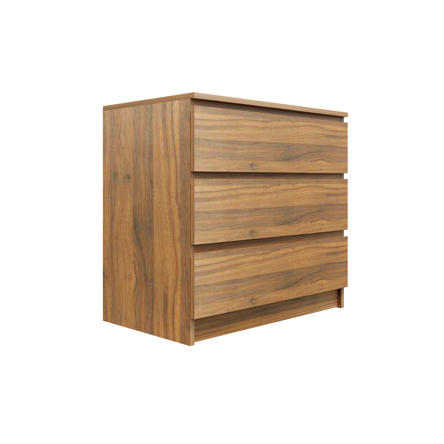 PARA | Chest of 3 Drawer, Frosty white, Dark Wenge and Brussel Walnut | Suede Finish Drawer Units VIKI FURNITURE Brussel Walnut  