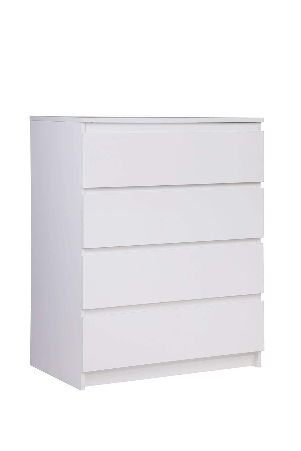 PARA | Chest of 4 Drawer, Frosty white, Dark Wenge and Brussel Walnut | Suede Finish Drawer Units VIKI FURNITURE Frosty White  