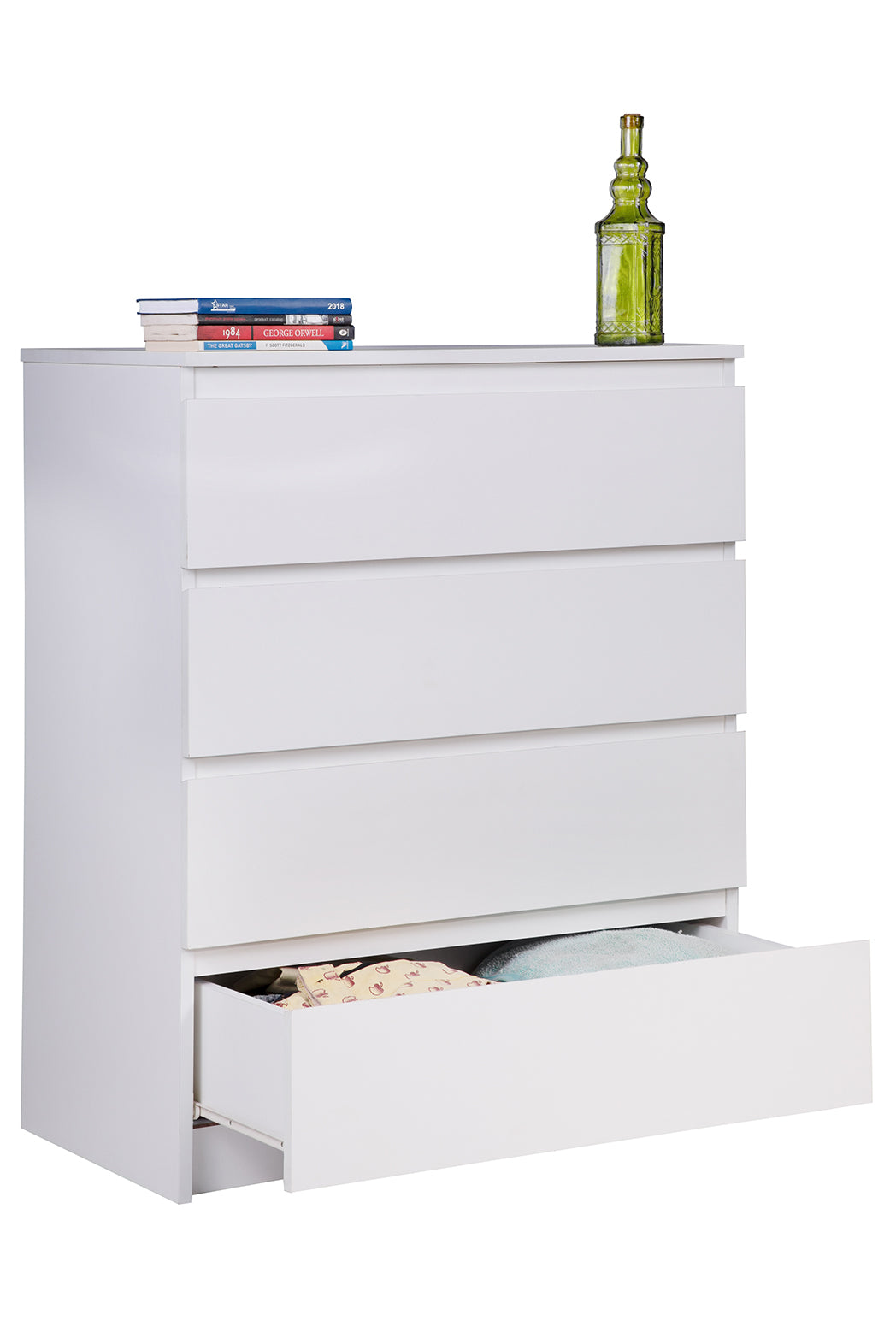 PARA | Chest of 4 Drawer, Frosty white, Dark Wenge and Brussel Walnut | Suede Finish Drawer Units VIKI FURNITURE