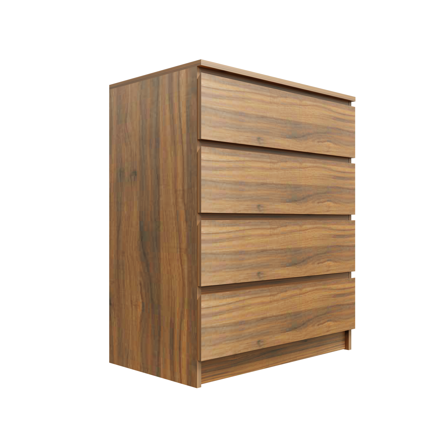 PARA | Chest of 4 Drawer, Frosty white, Dark Wenge and Brussel Walnut | Suede Finish Drawer Units VIKI FURNITURE Brussel Walnut