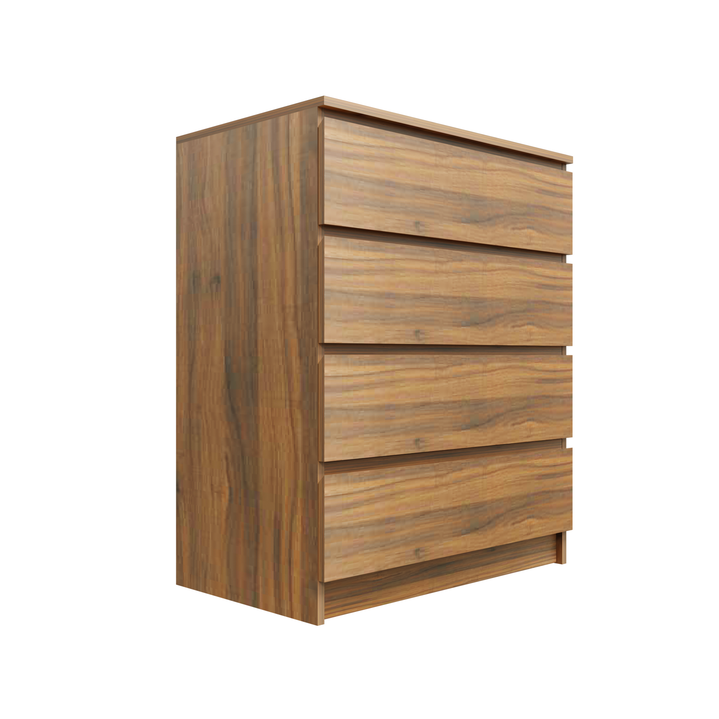 PARA | Chest of 4 Drawer, Frosty white, Dark Wenge and Brussel Walnut | Suede Finish Drawer Units VIKI FURNITURE Brussel Walnut  