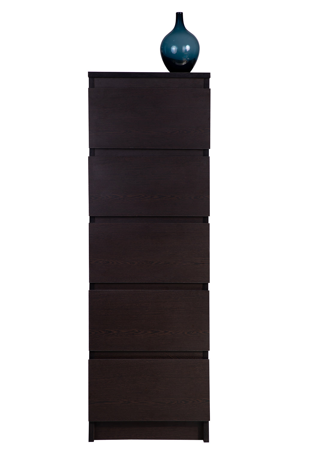 PARA | Chest of 5 Drawer, Frosty white, Dark Wenge and Brussel Walnut | Suede Finish Drawer Units VIKI FURNITURE