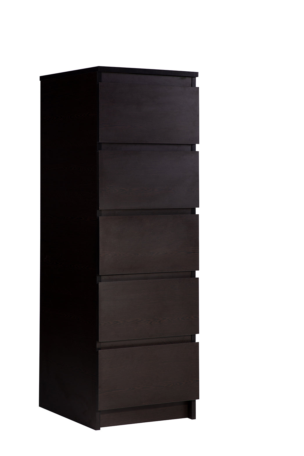 PARA | Chest of 5 Drawer, Frosty white, Dark Wenge and Brussel Walnut | Suede Finish Drawer Units VIKI FURNITURE Dark Wenge