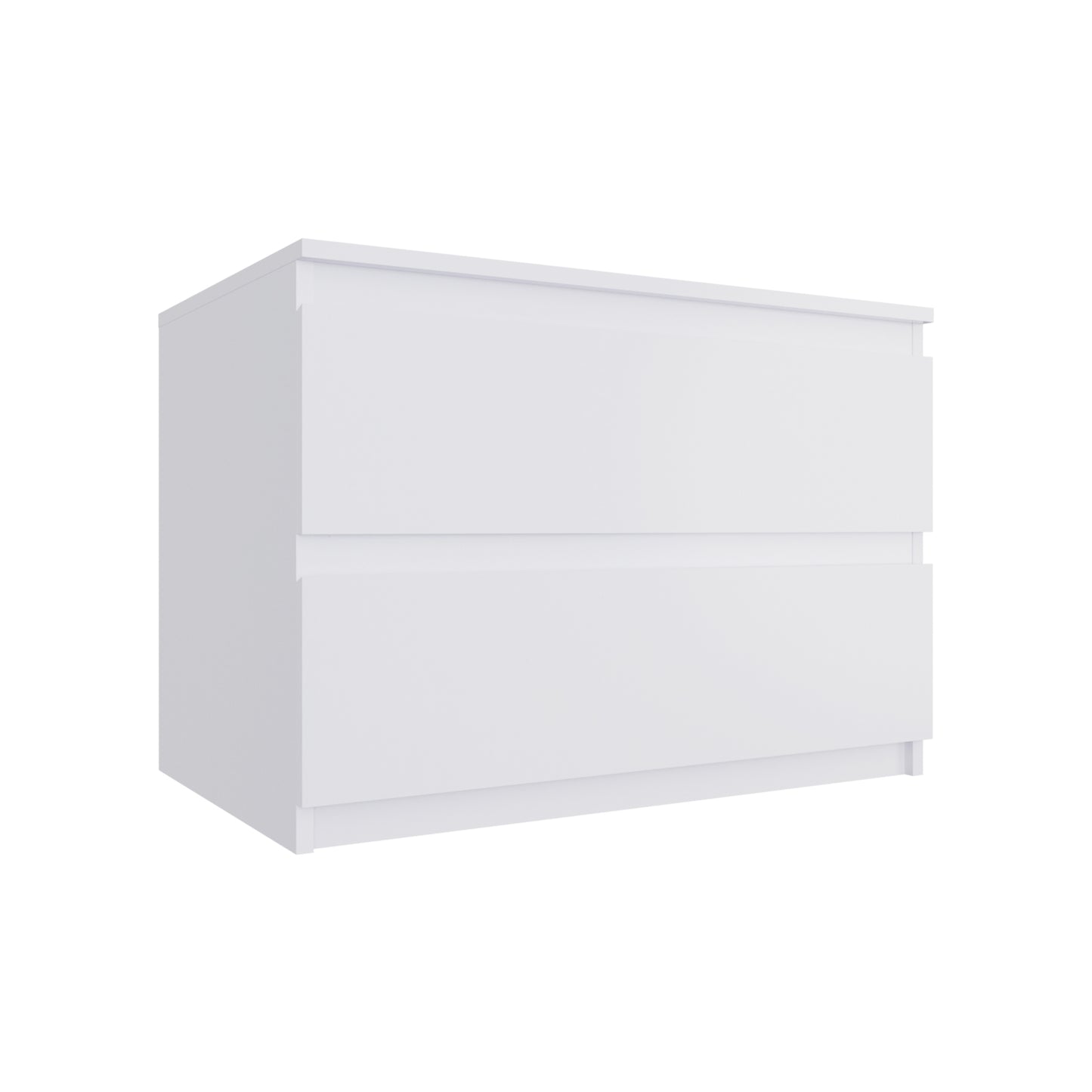 PARA | Chest of 2 Drawer, Frosty white, Dark Wenge and Brussel Walnut | Suede Finish Drawer Units VIKI FURNITURE   