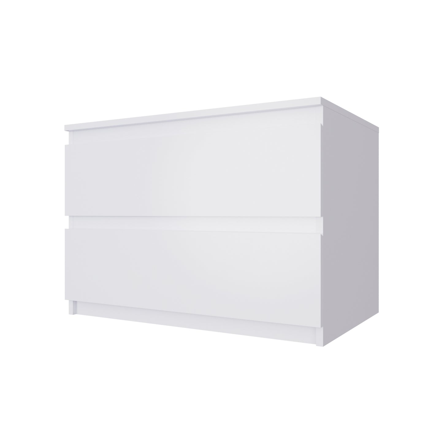 PARA | Chest of 2 Drawer, Frosty white, Dark Wenge and Brussel Walnut | Suede Finish Drawer Units VIKI FURNITURE Frosty White