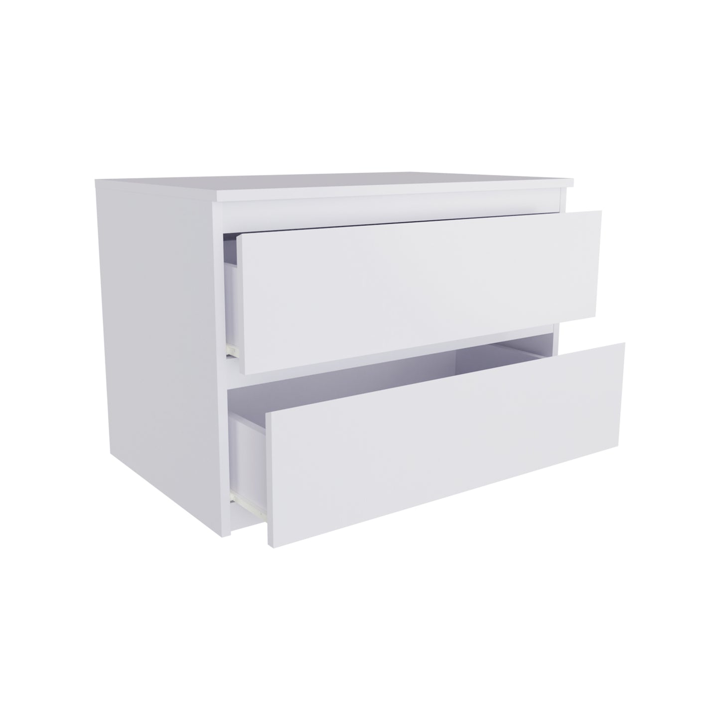PARA | Chest of 2 Drawer, Frosty white, Dark Wenge and Brussel Walnut | Suede Finish Drawer Units VIKI FURNITURE