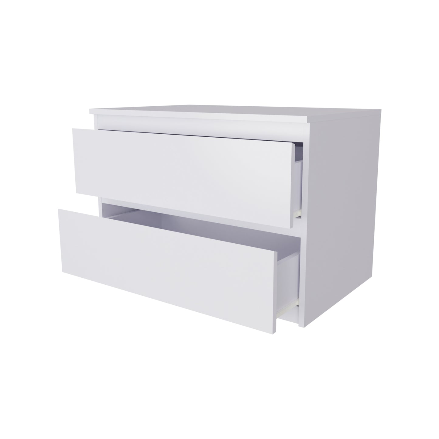 PARA | Chest of 2 Drawer, Frosty white, Dark Wenge and Brussel Walnut | Suede Finish Drawer Units VIKI FURNITURE