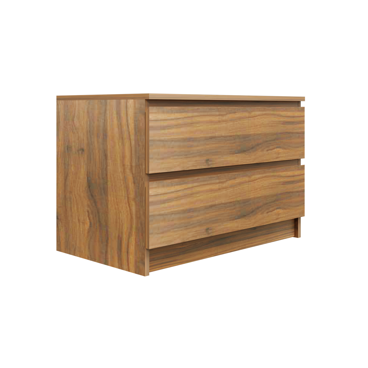 PARA | Chest of 2 Drawer, Frosty white, Dark Wenge and Brussel Walnut | Suede Finish Drawer Units VIKI FURNITURE Brussel Walnut  