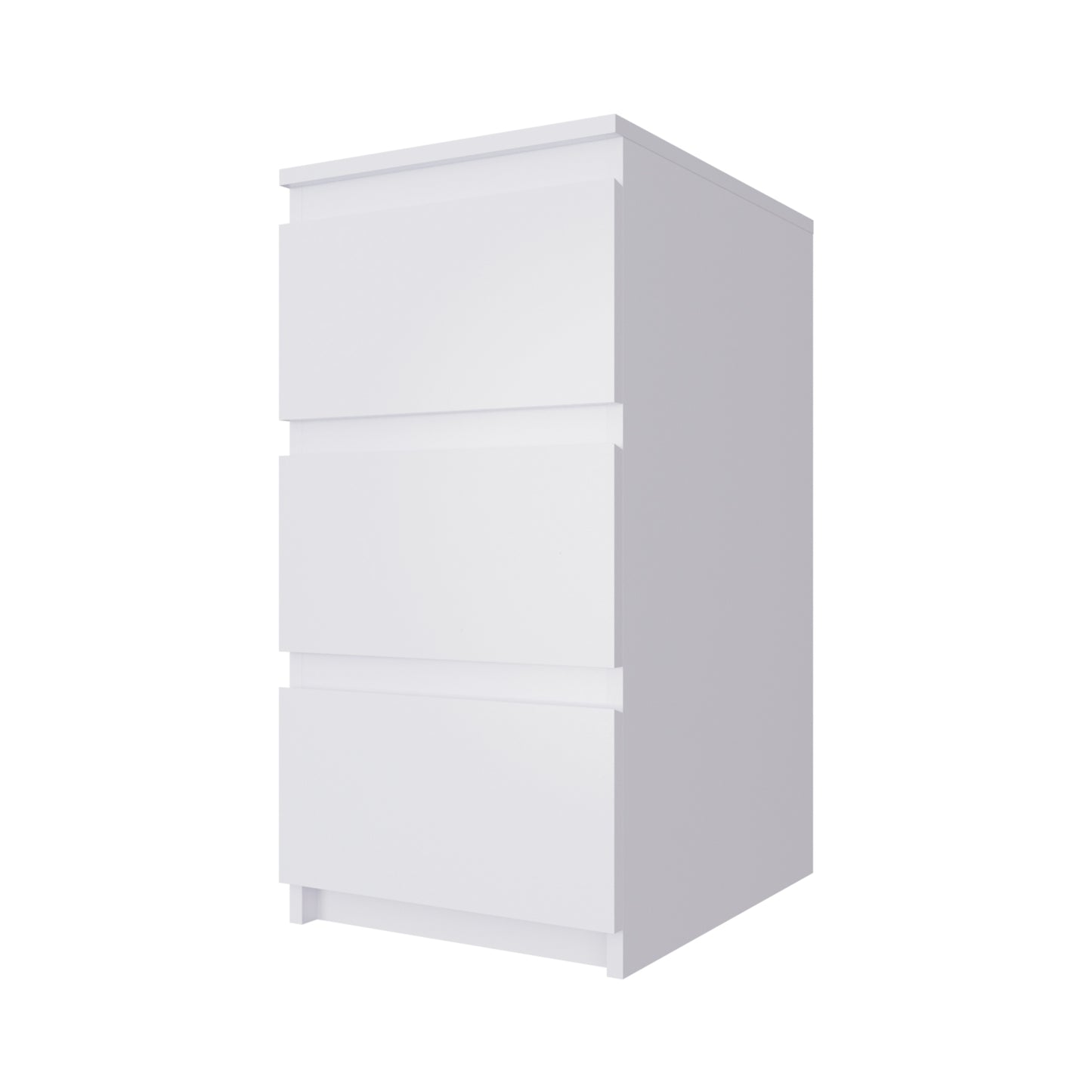 PARA | Chest of 3 Drawer, Frosty white, Dark Wenge and Brussel Walnut | Suede Finish Drawer Units VIKI FURNITURE Frosty White