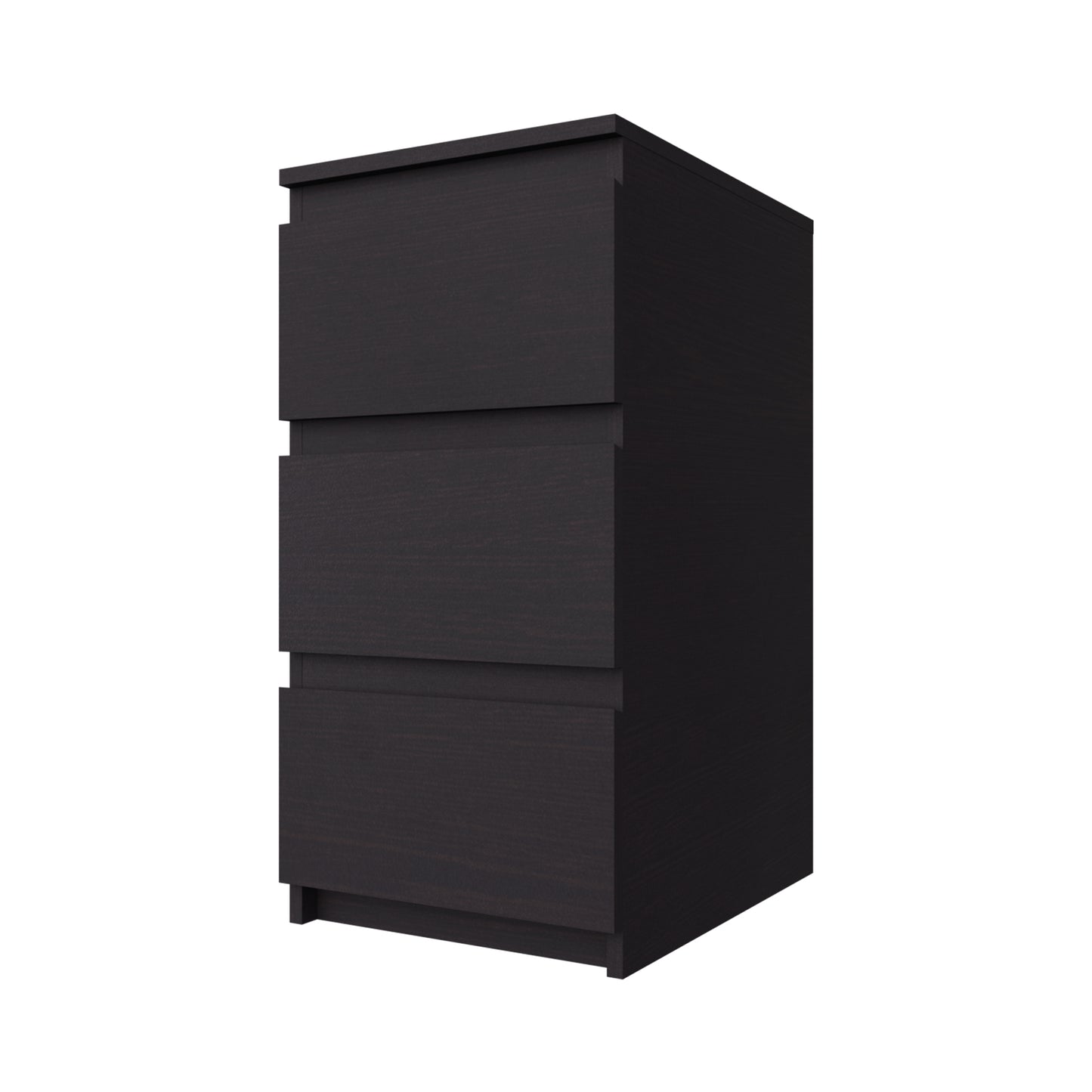 PARA | Chest of 3 Drawer, Frosty white, Dark Wenge and Brussel Walnut | Suede Finish Drawer Units VIKI FURNITURE Dark Wenge