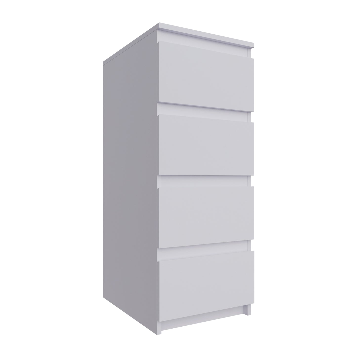 PARA | Chest of 4 Drawer, Frosty white, Dark Wenge and Brussel Walnut | Suede Finish Drawer Units VIKI FURNITURE