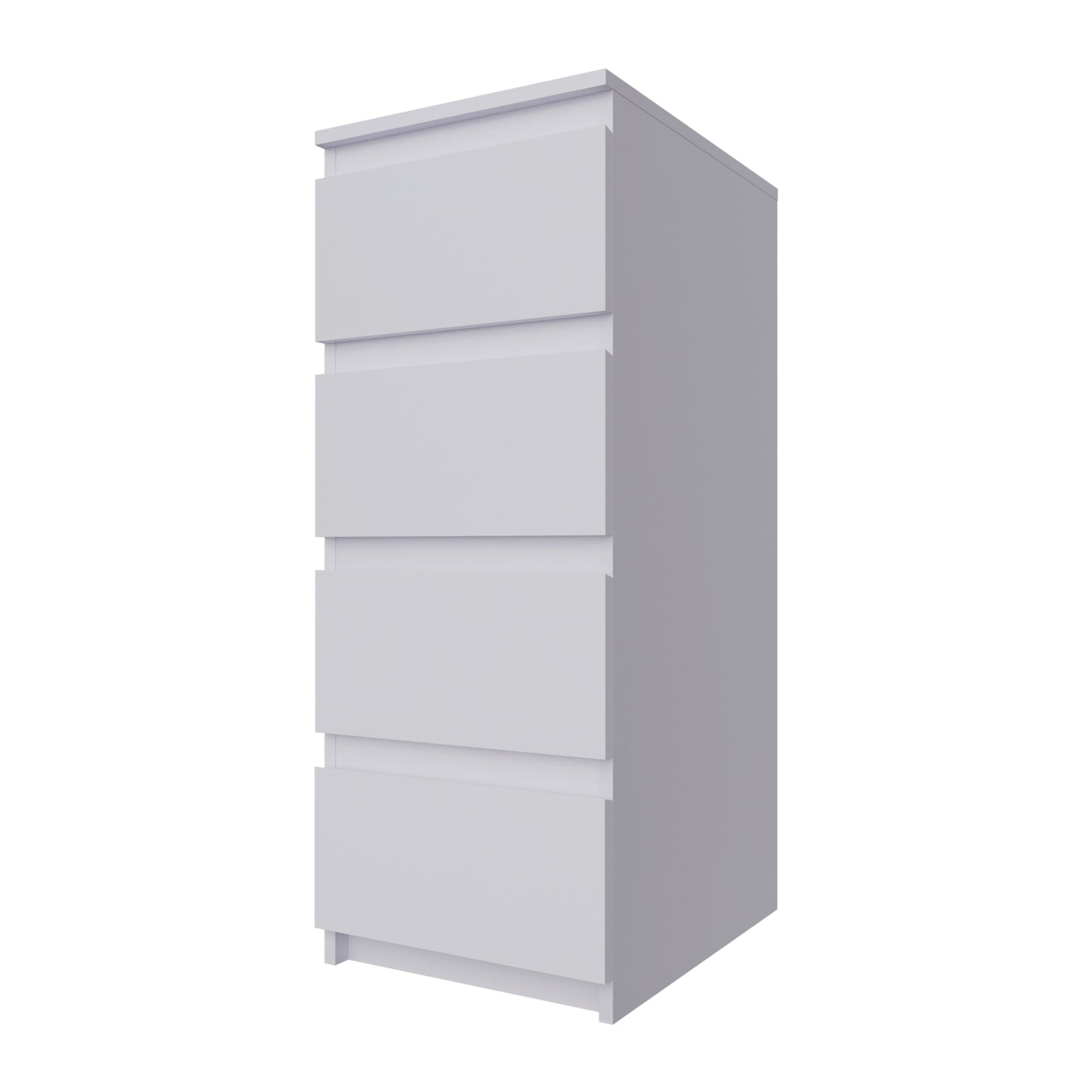 PARA | Chest of 4 Drawer, Frosty white, Dark Wenge and Brussel Walnut | Suede Finish Drawer Units VIKI FURNITURE Frosty White