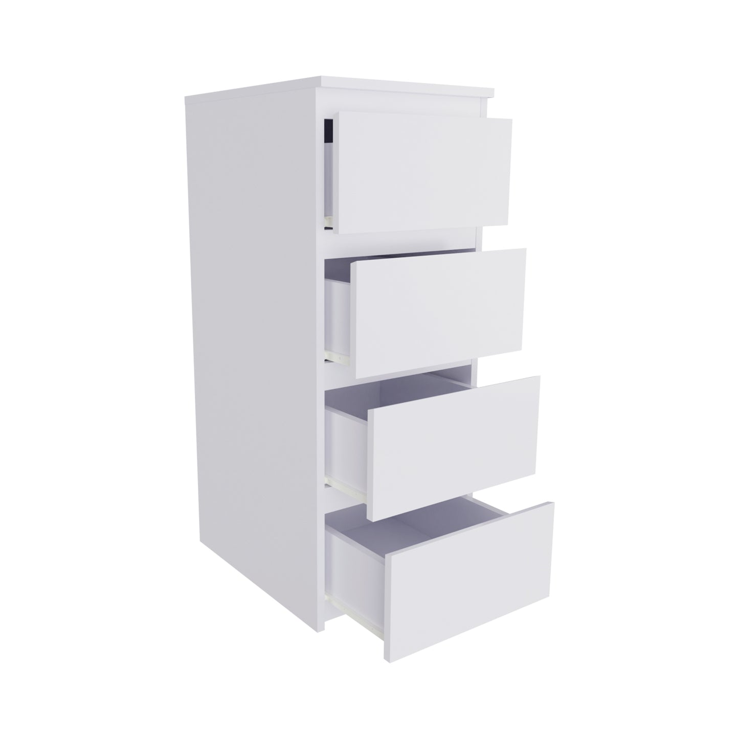 PARA | Chest of 4 Drawer, Frosty white, Dark Wenge and Brussel Walnut | Suede Finish Drawer Units VIKI FURNITURE