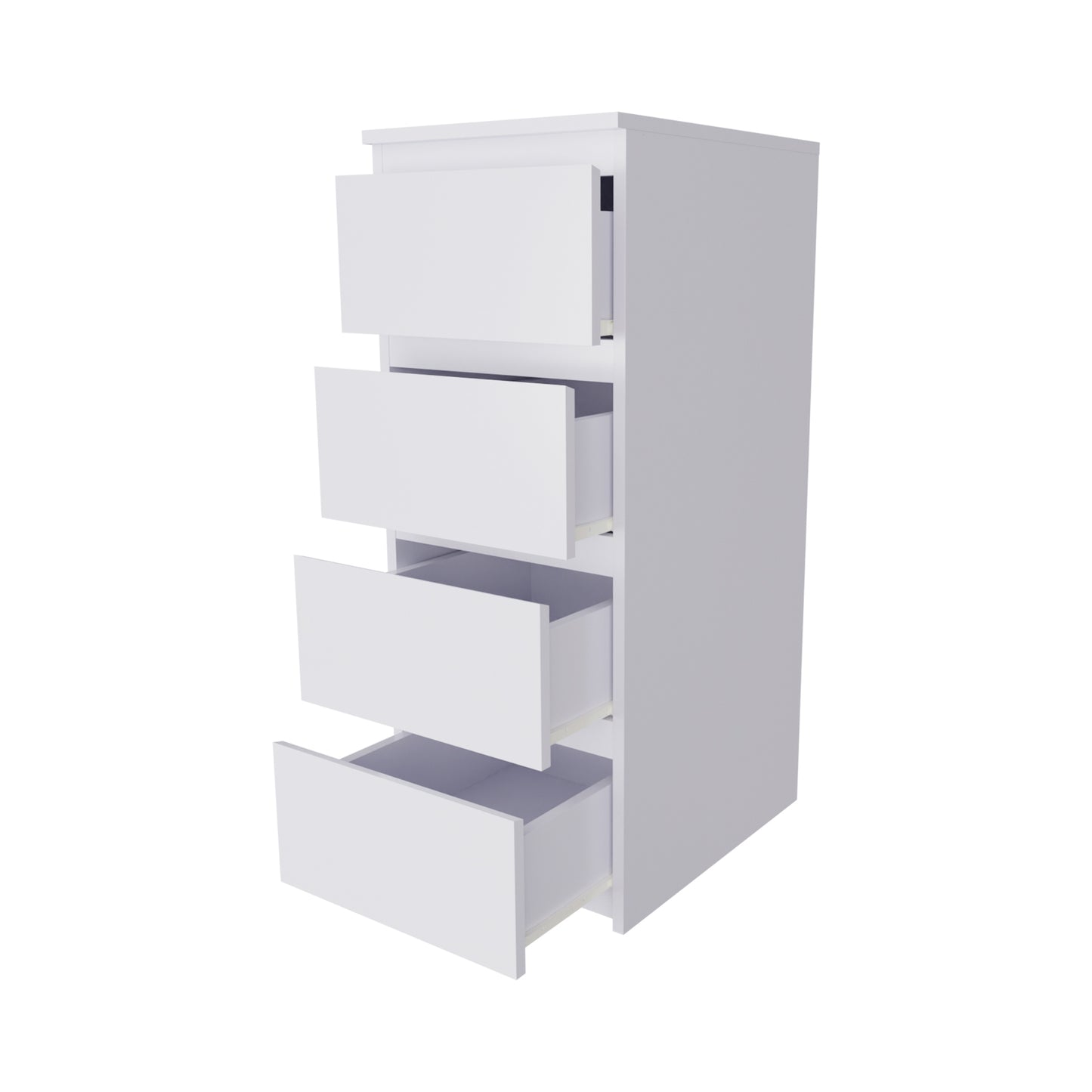 PARA | Chest of 4 Drawer, Frosty white, Dark Wenge and Brussel Walnut | Suede Finish Drawer Units VIKI FURNITURE