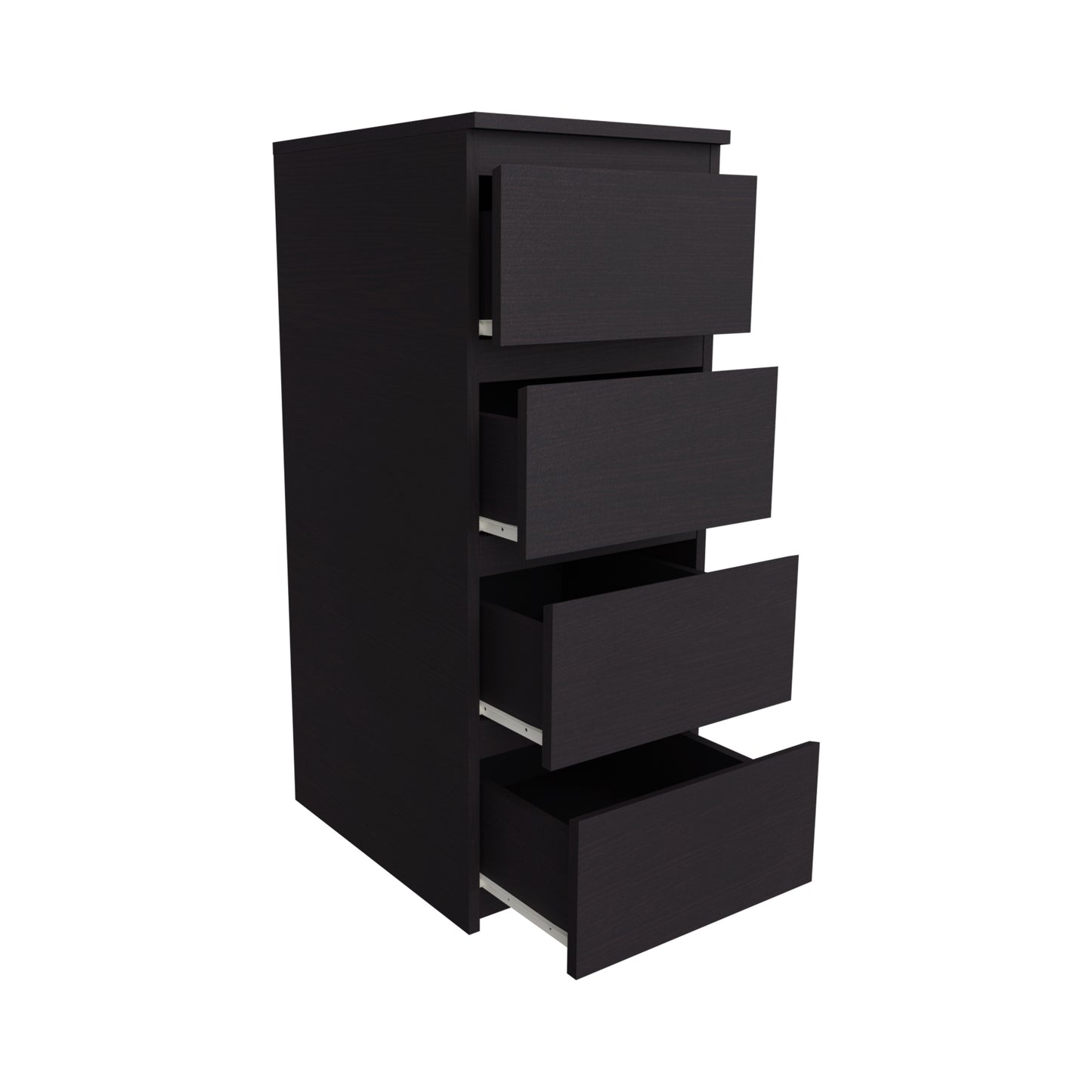 PARA | Chest of 4 Drawer, Frosty white, Dark Wenge and Brussel Walnut | Suede Finish Drawer Units VIKI FURNITURE